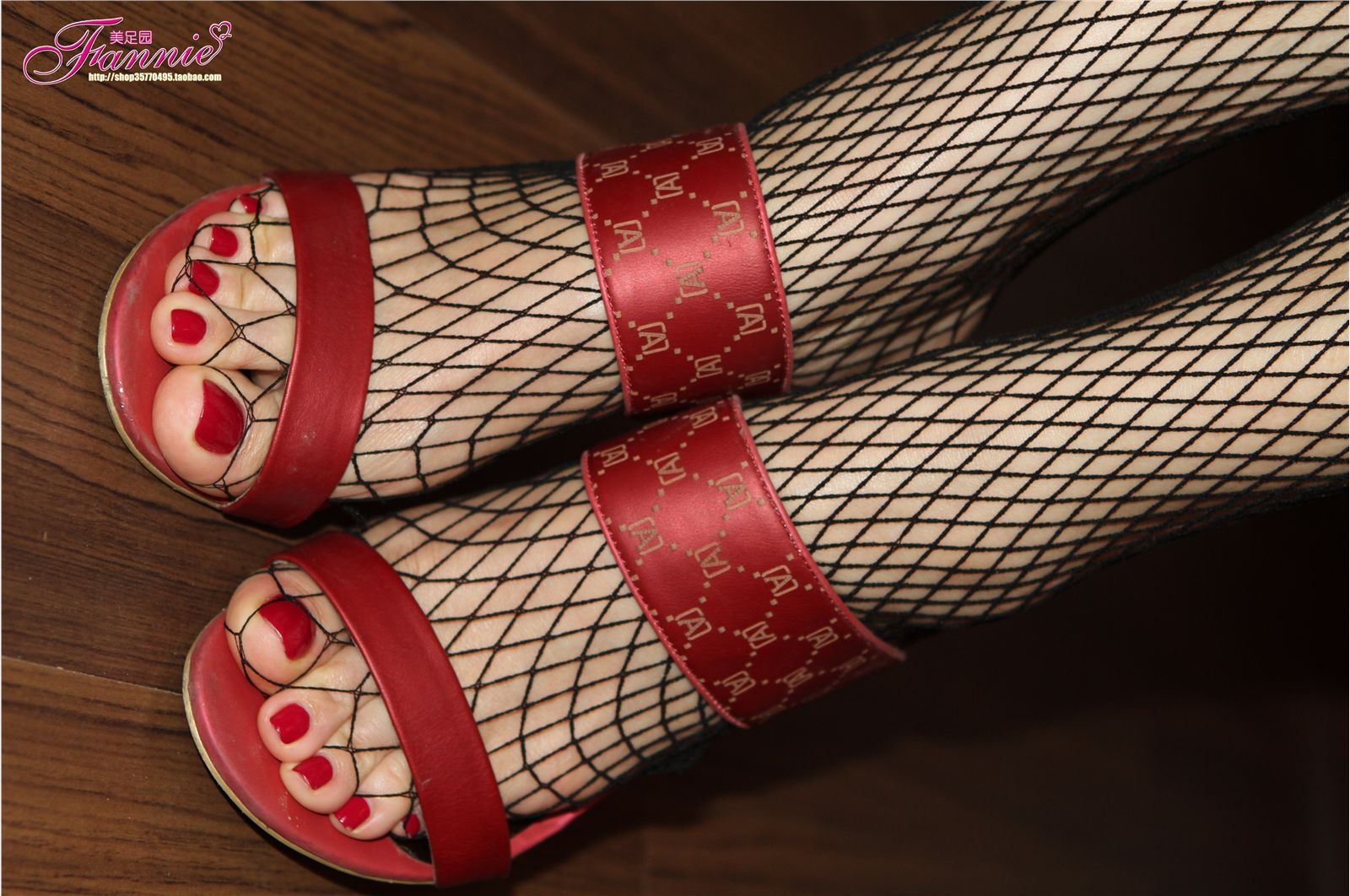 Fannie芬妮高清原图之炽红莲（黑网丝）NO.063