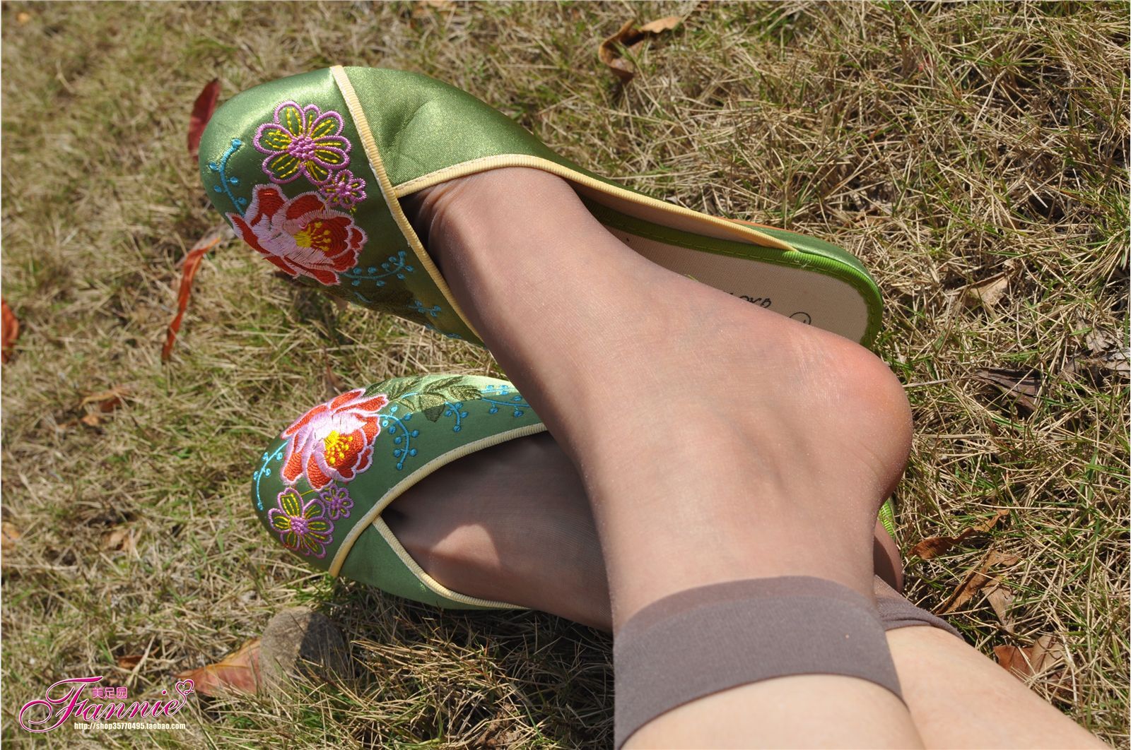 Fannie芬妮高清原图之触摸阳光（绣花鞋灰丝）NO.087