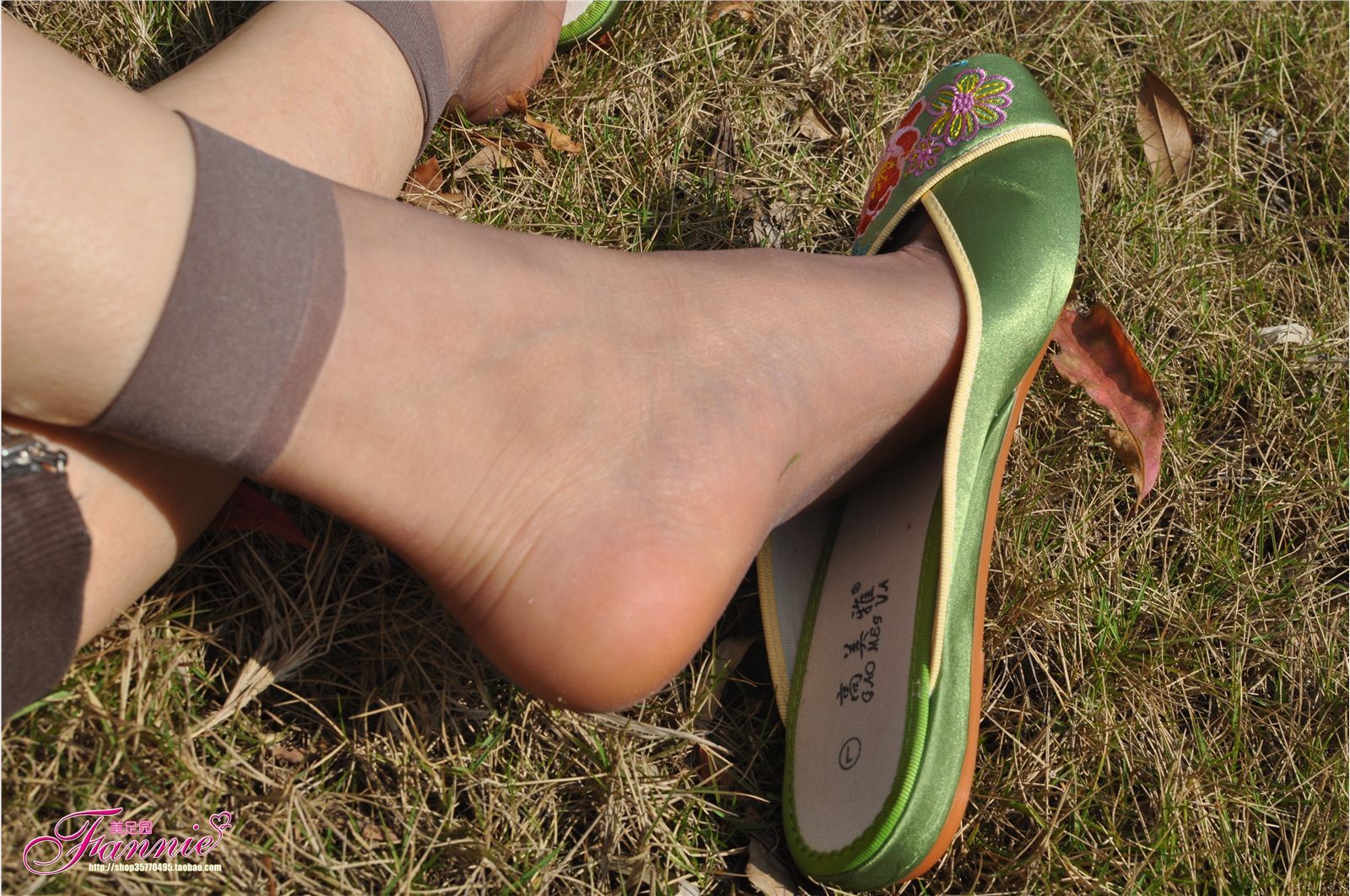 Fannie芬妮高清原图之触摸阳光（绣花鞋灰丝）NO.087