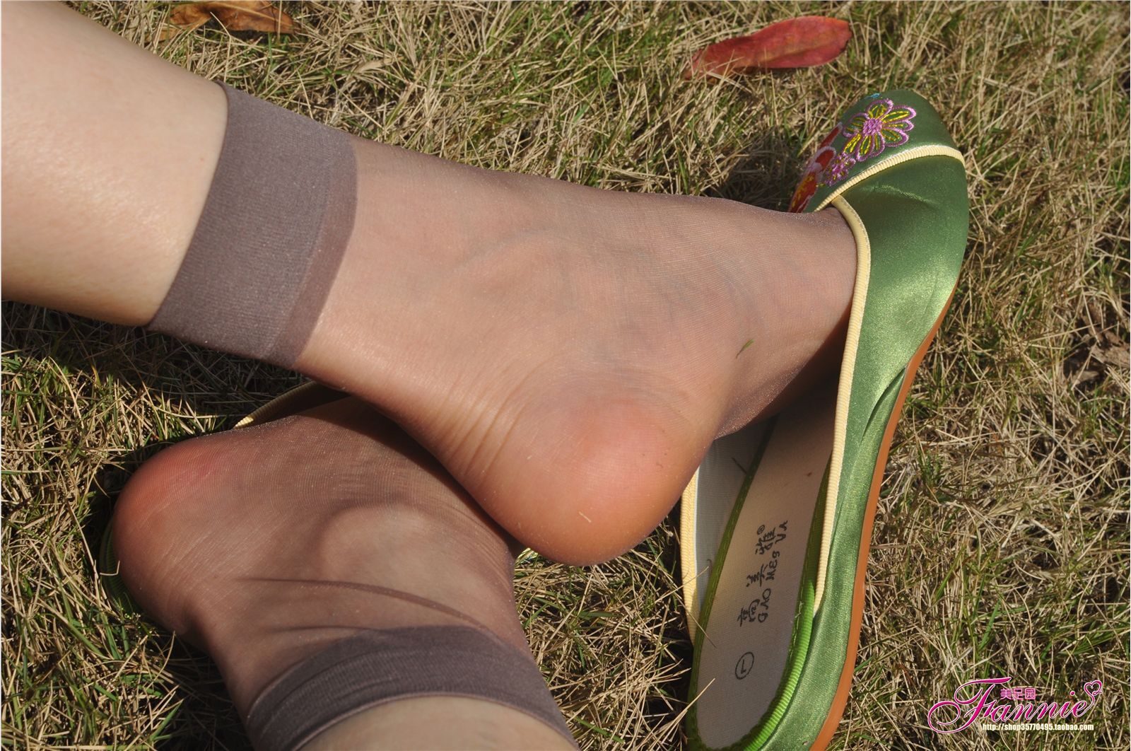 Fannie芬妮高清原图之触摸阳光（绣花鞋灰丝）NO.087