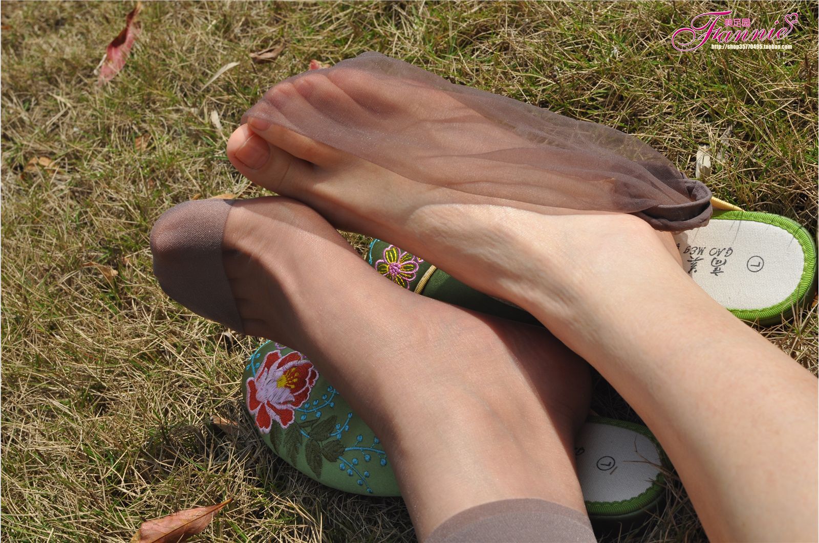 Fannie芬妮高清原图之触摸阳光（绣花鞋灰丝）NO.087