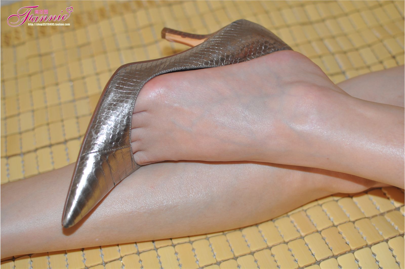 Fannie芬妮高清原图之粉雕玉琢（银色船鞋）NO.140