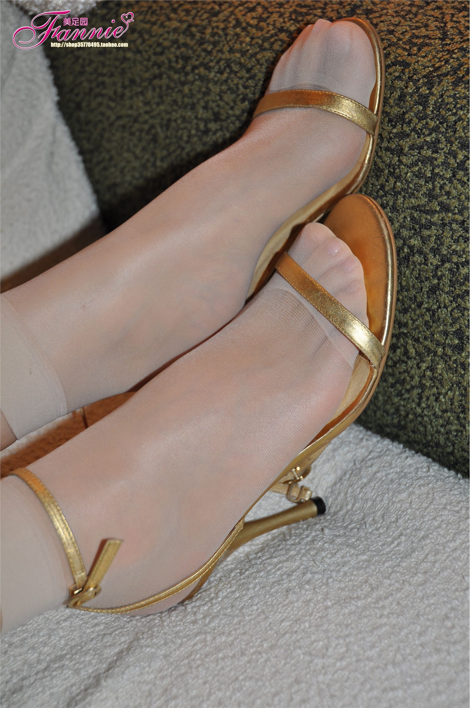 Fannie芬妮高清原图之高跟丝足特写（3）金色旋律NO.164