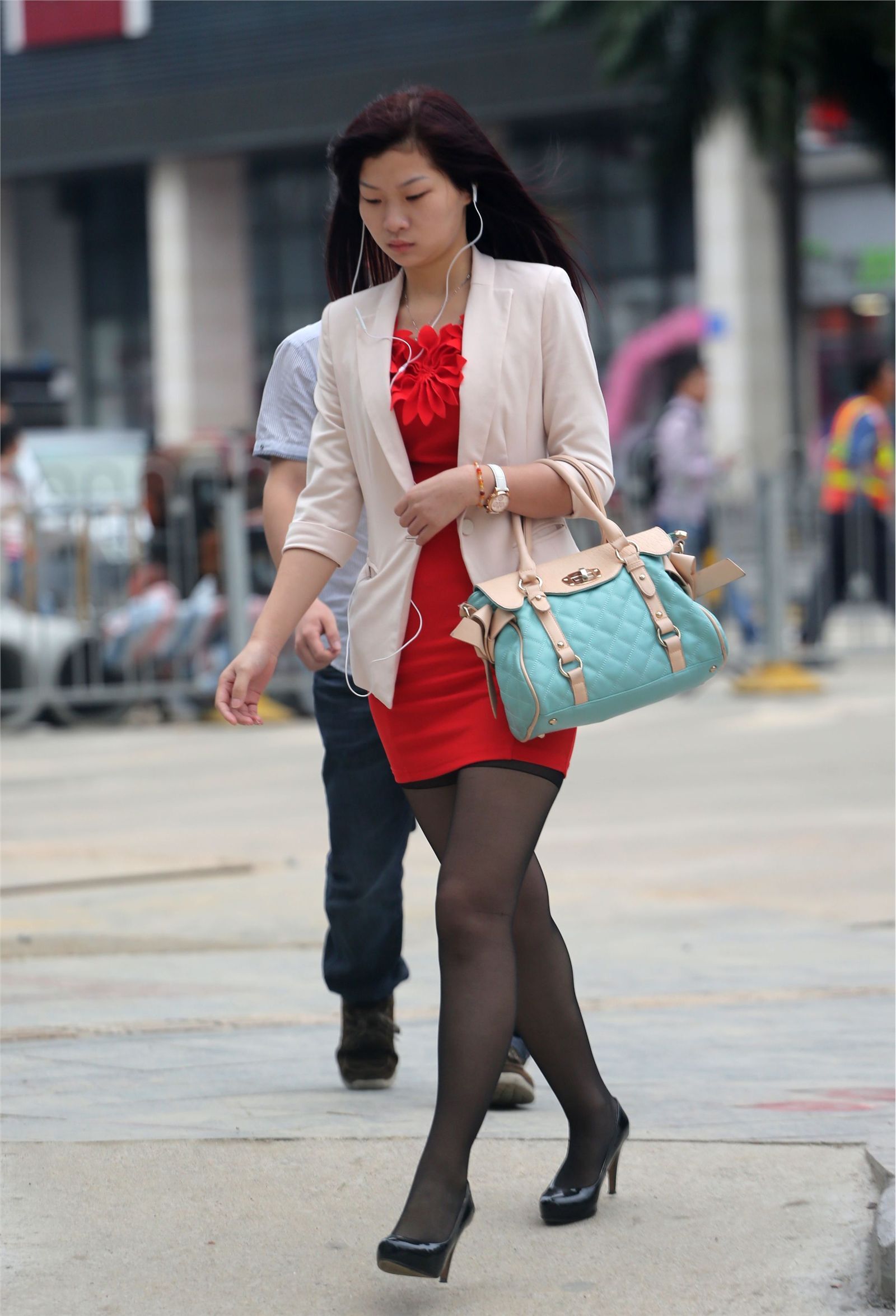 原创街拍丝袜美女078