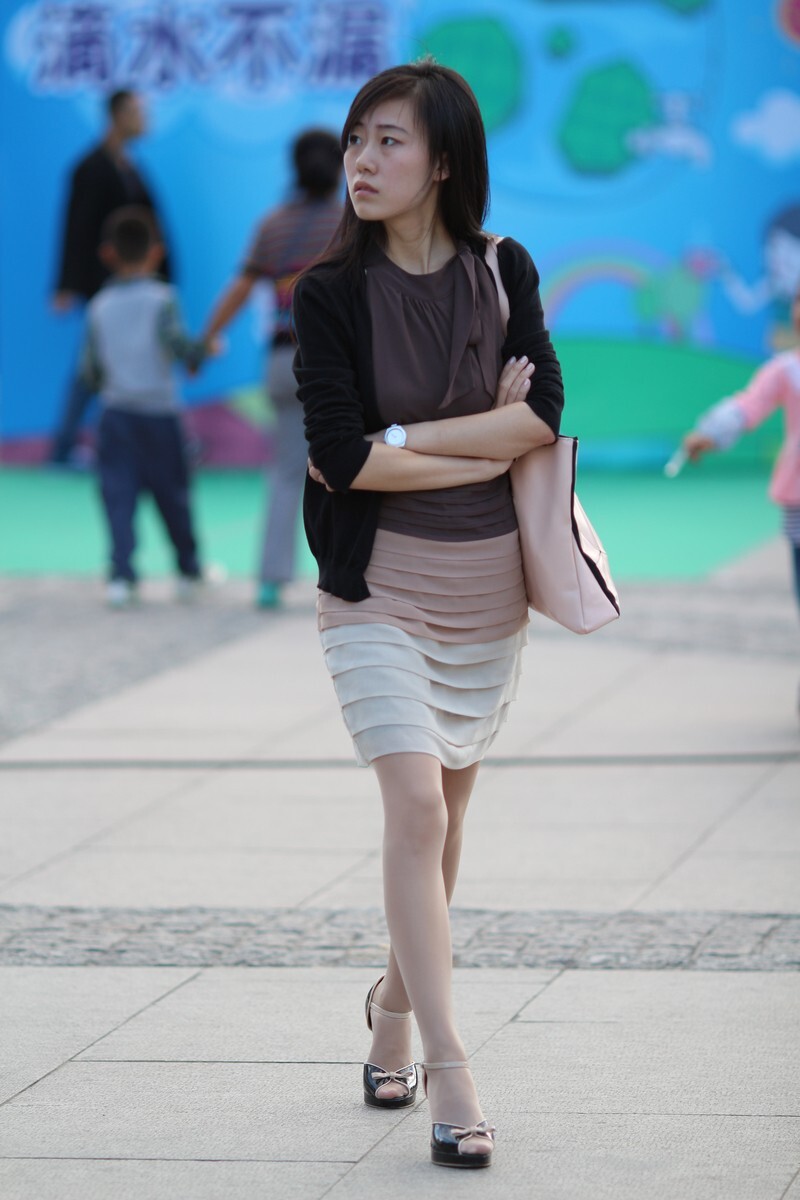 原创街拍丝袜美女078