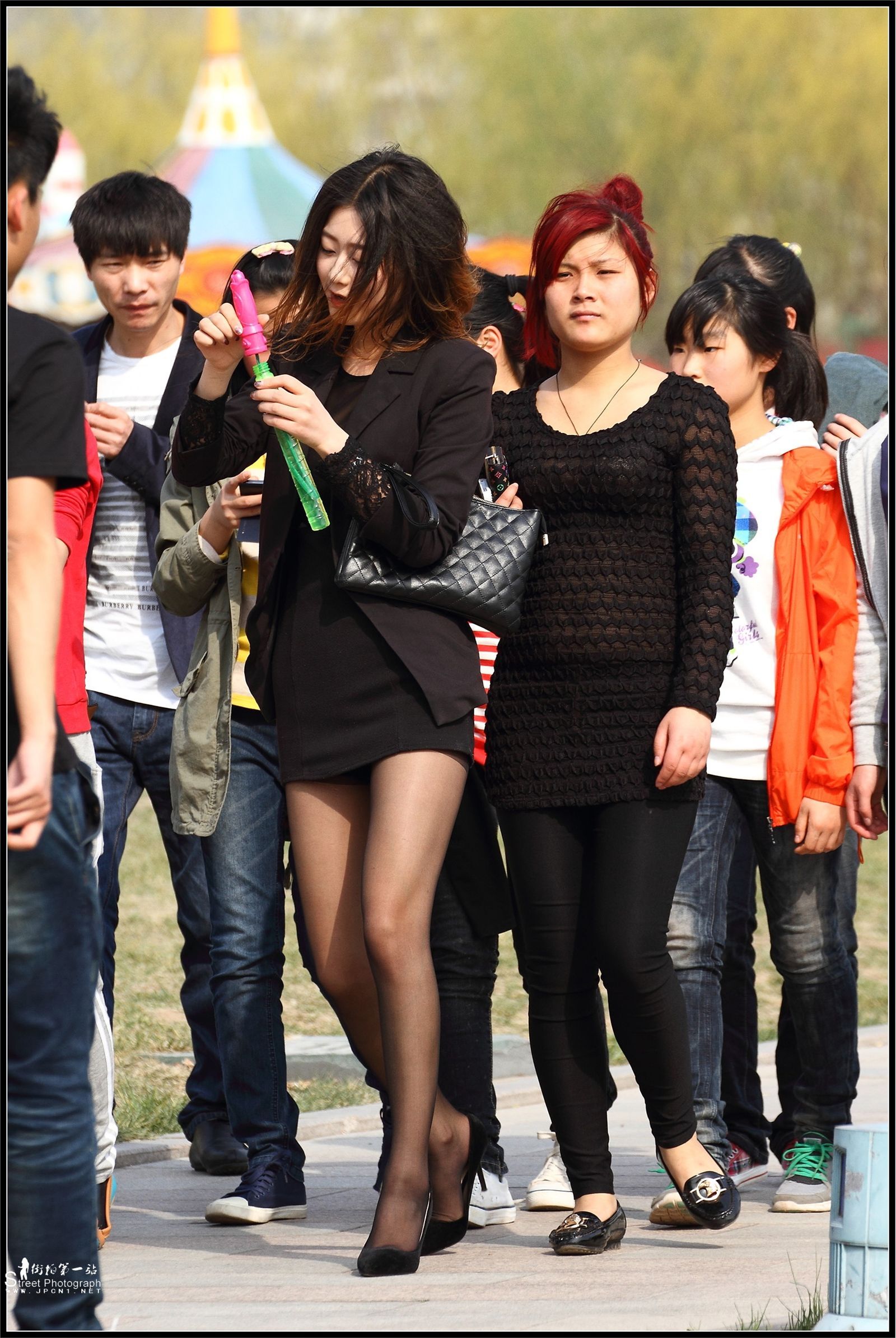 原创街拍丝袜美女080