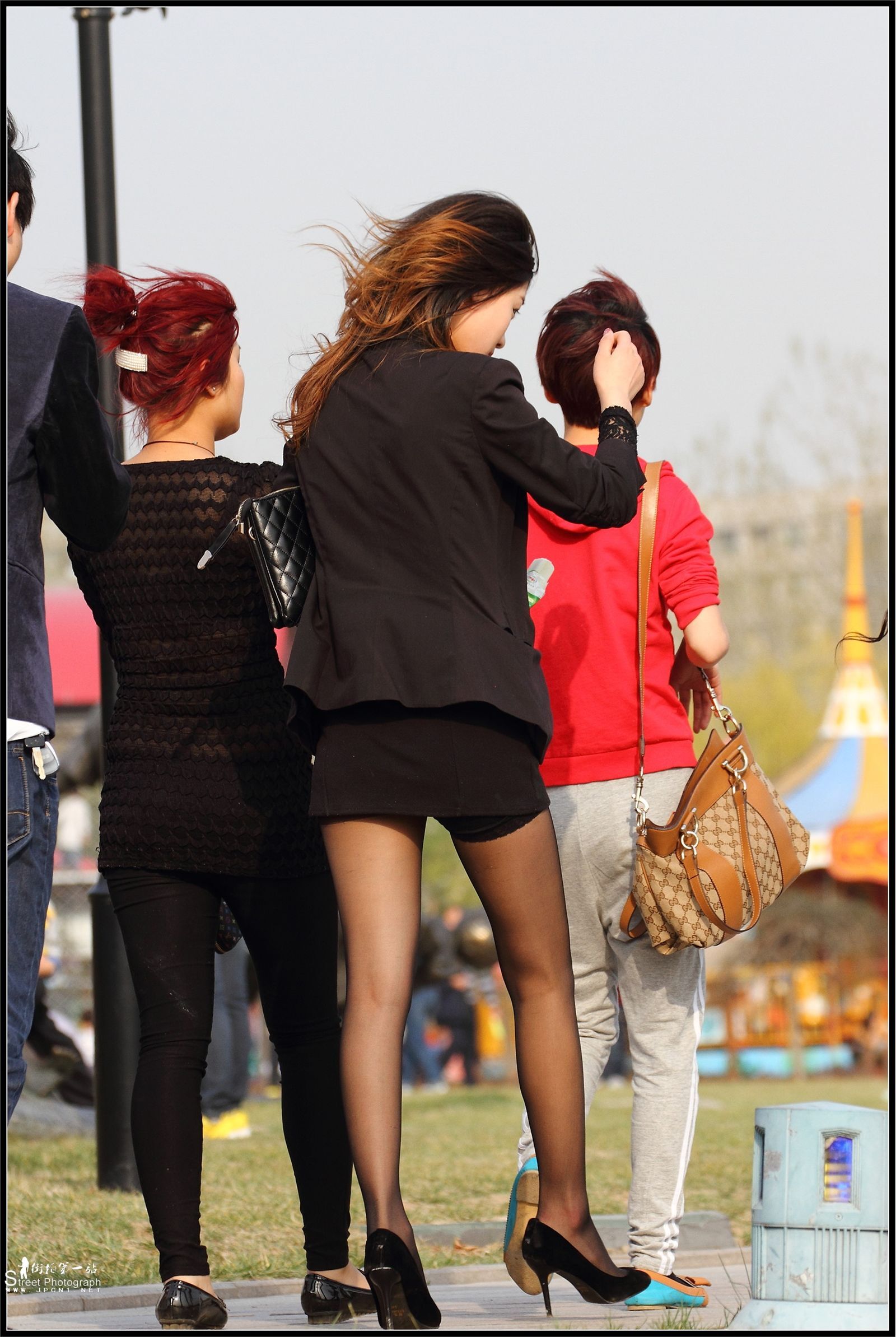 原创街拍丝袜美女080