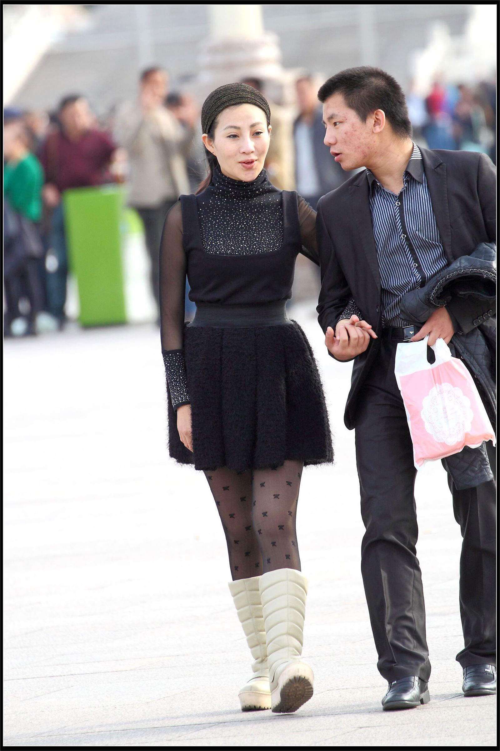 原创街拍丝袜美女054