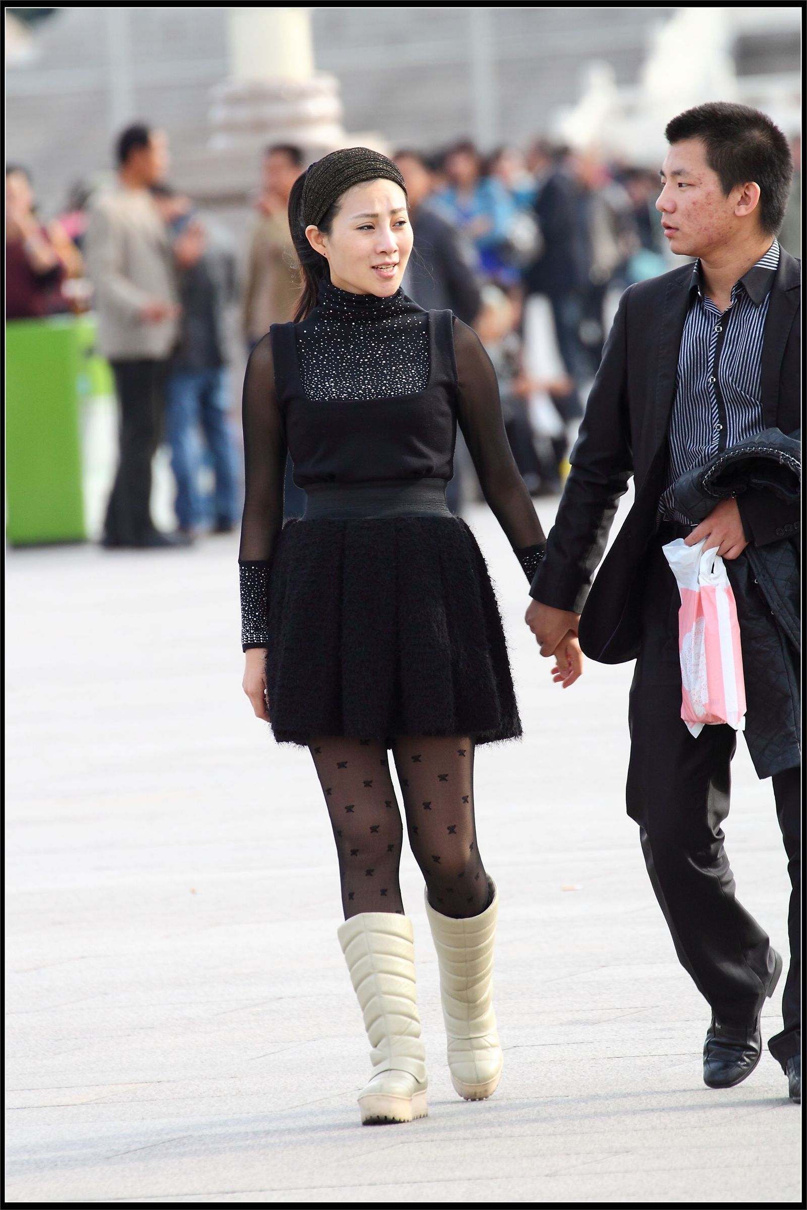 原创街拍丝袜美女054