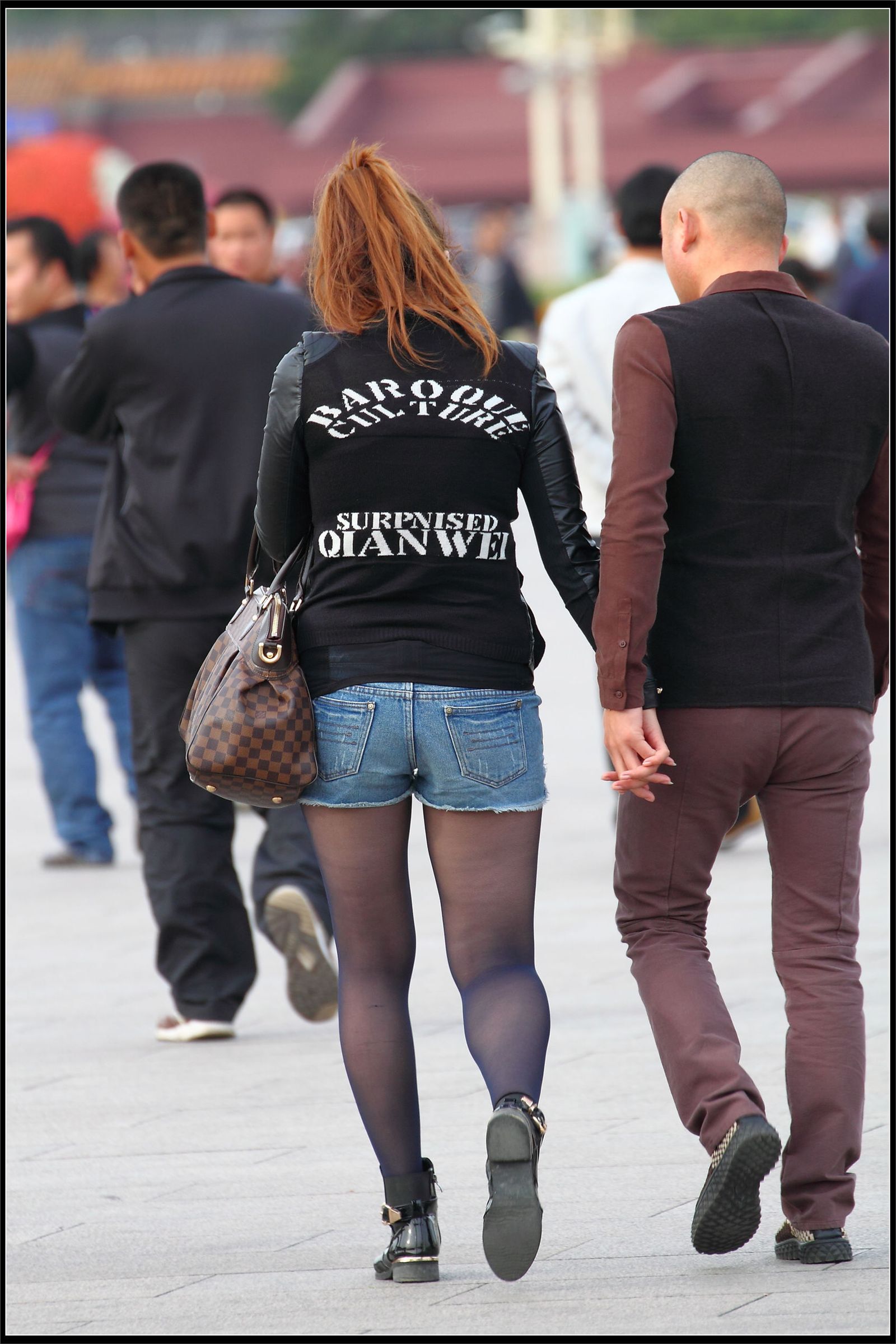 原创街拍丝袜美女055