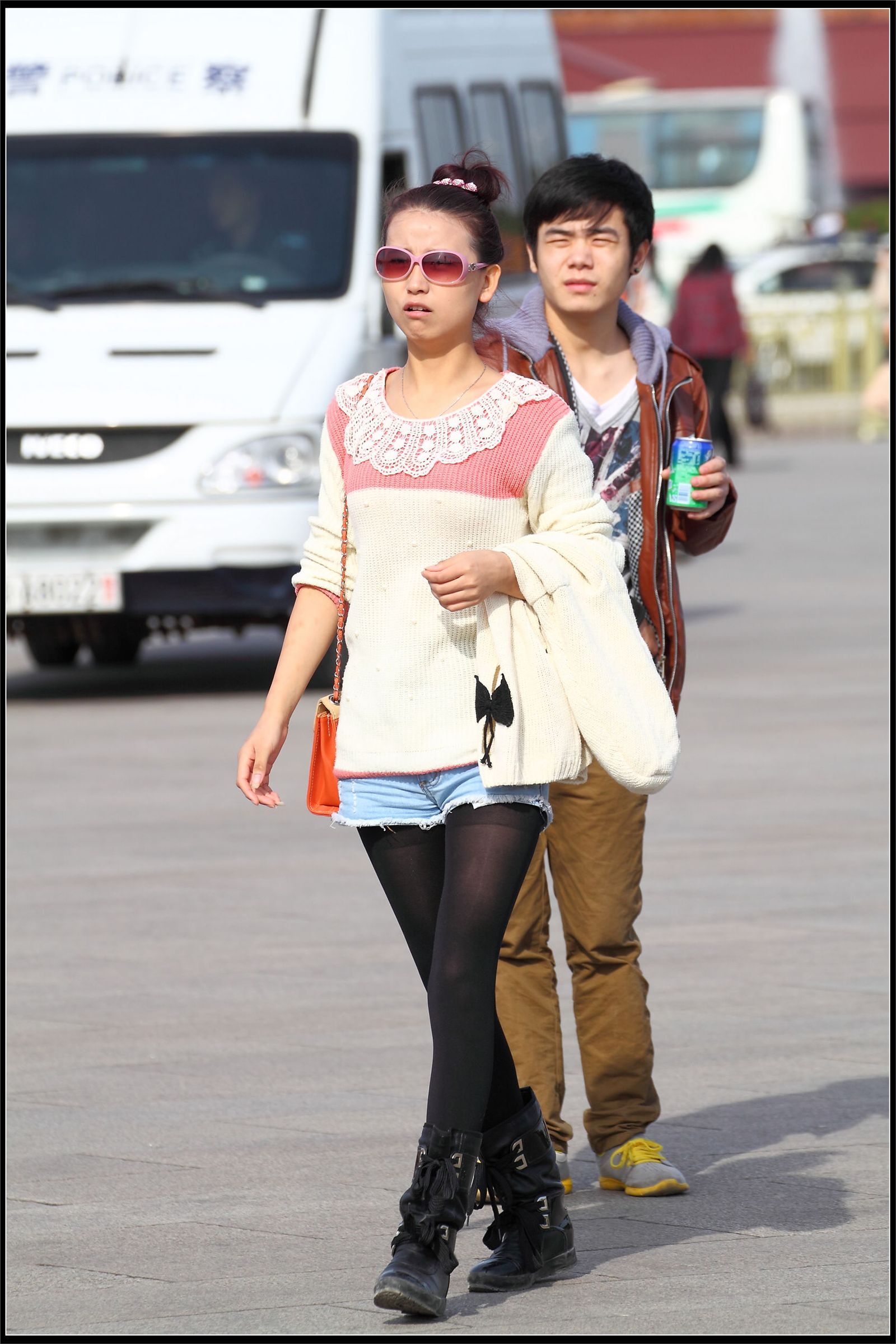 原创街拍丝袜美女055