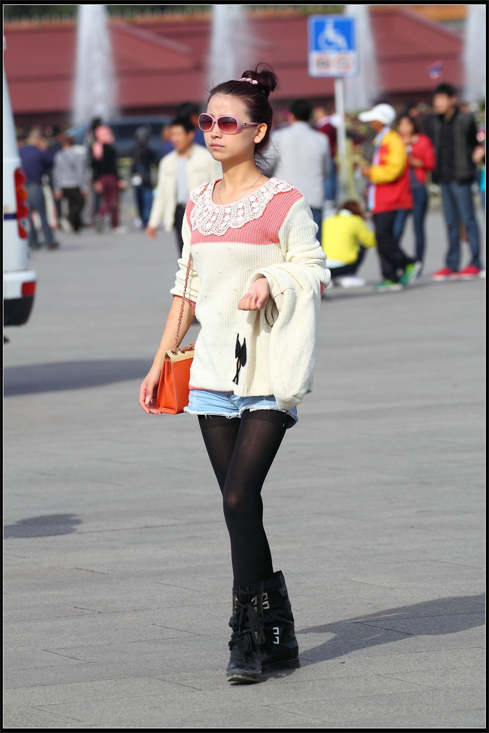 原创街拍丝袜美女055