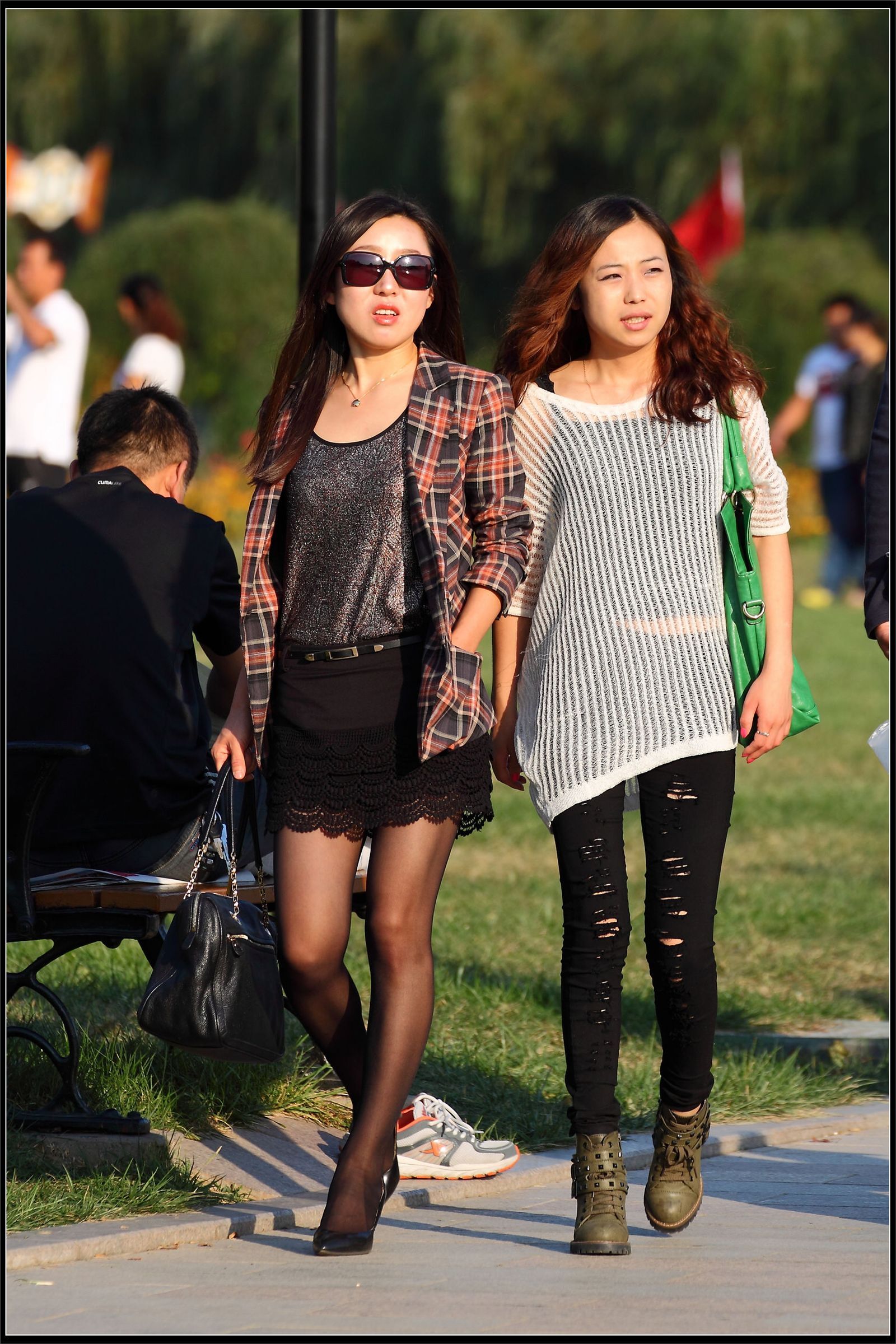 原创街拍丝袜美女055