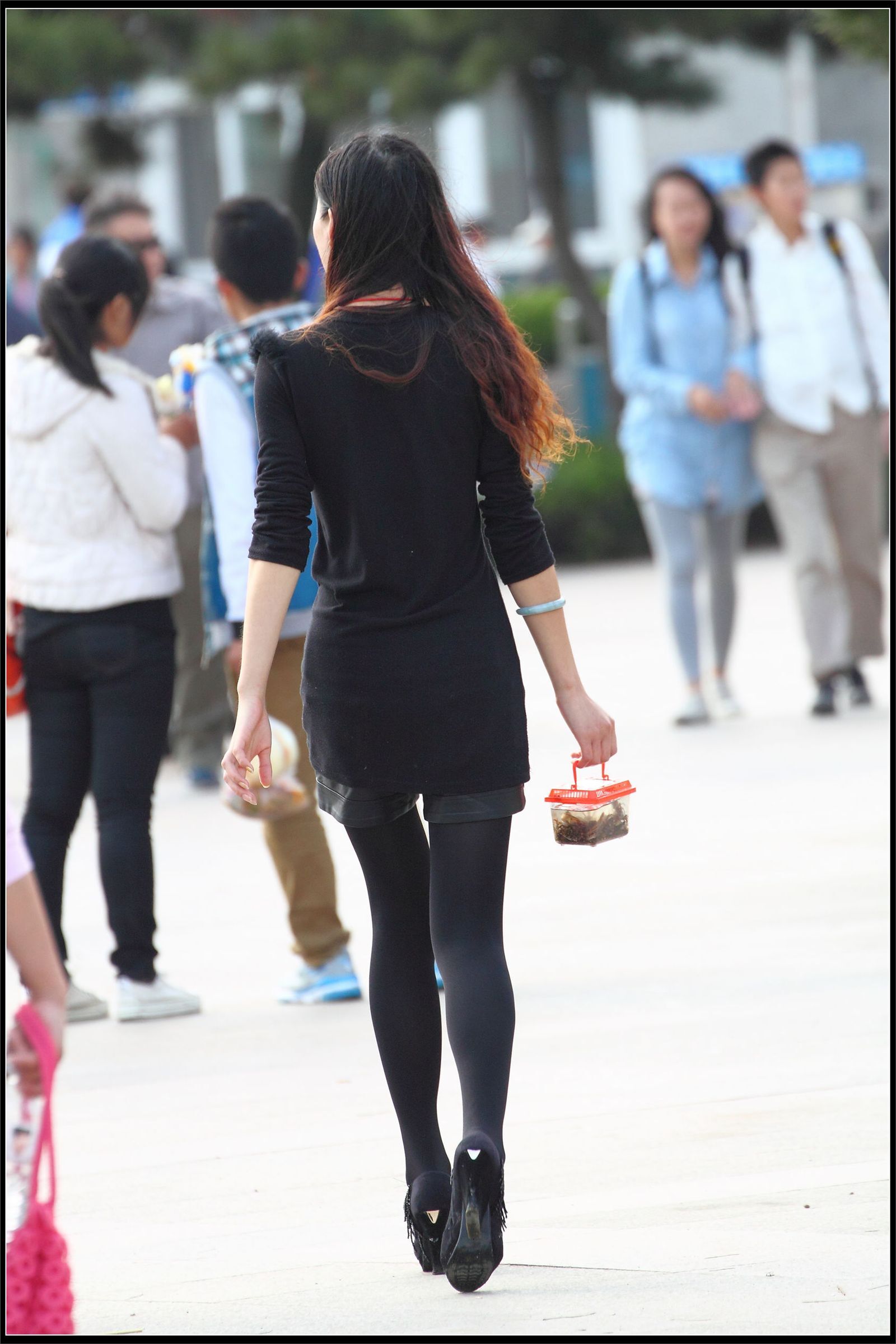 原创街拍丝袜美女055