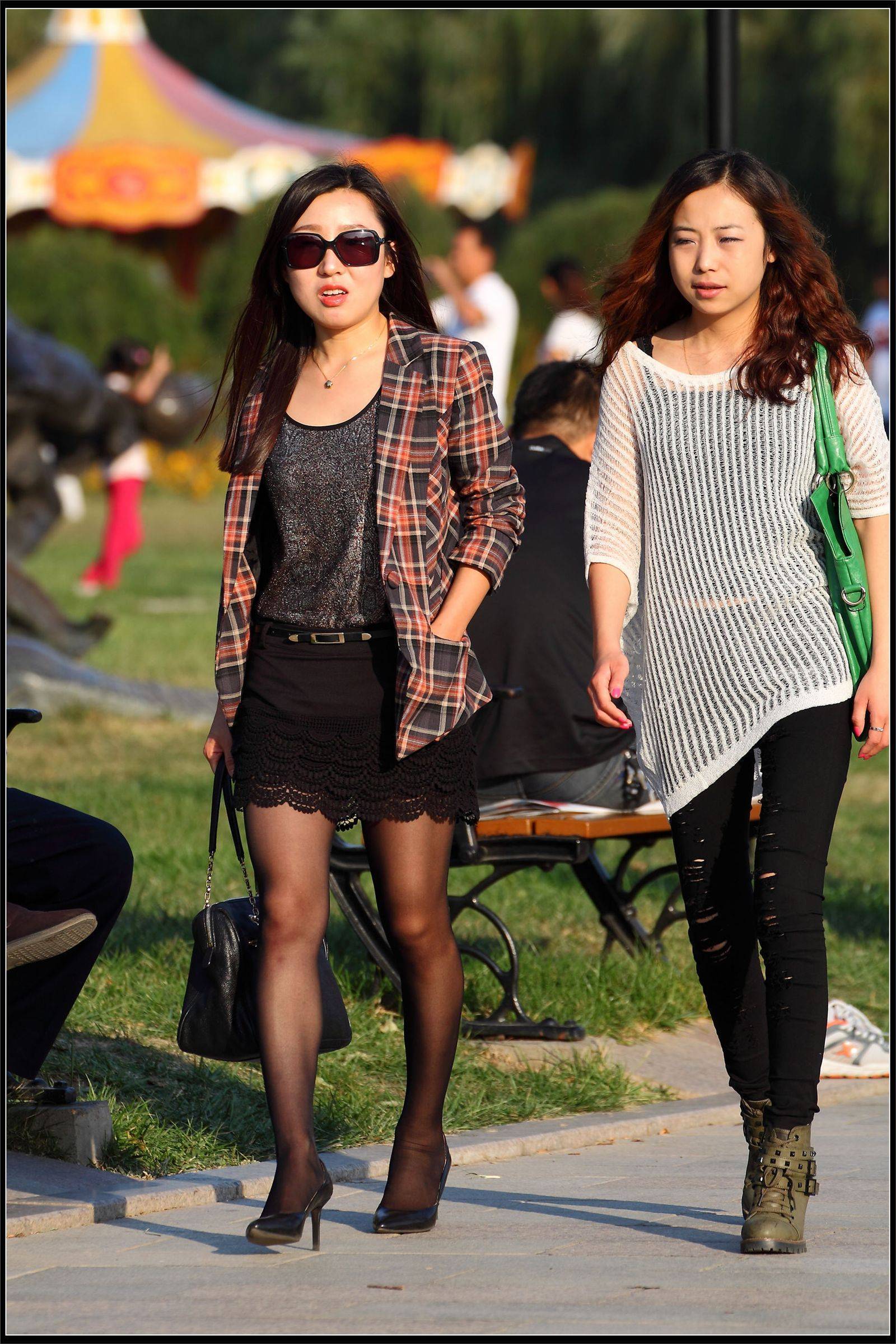 原创街拍丝袜美女055