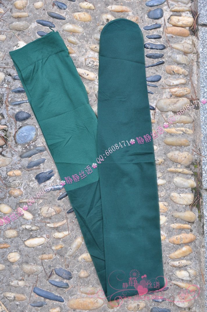 静静丝语丝袜美女　15D超爽清新包芯丝连裤袜（绿色）