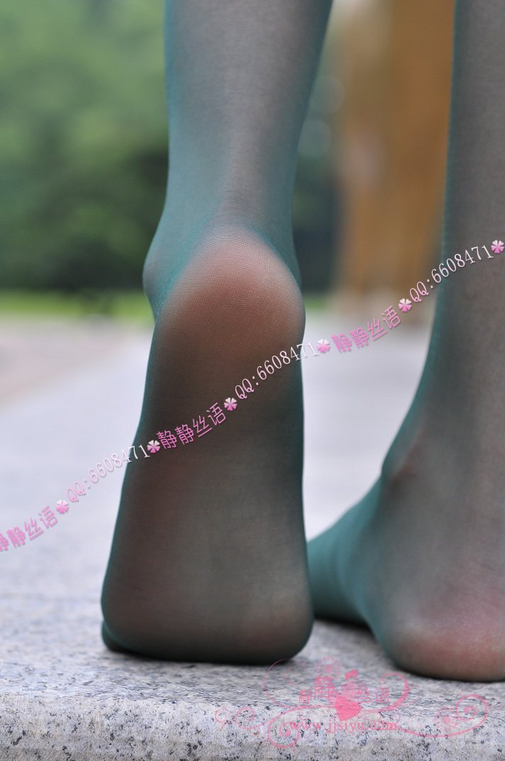 静静丝语丝袜美女　15D超爽清新包芯丝连裤袜（绿色）