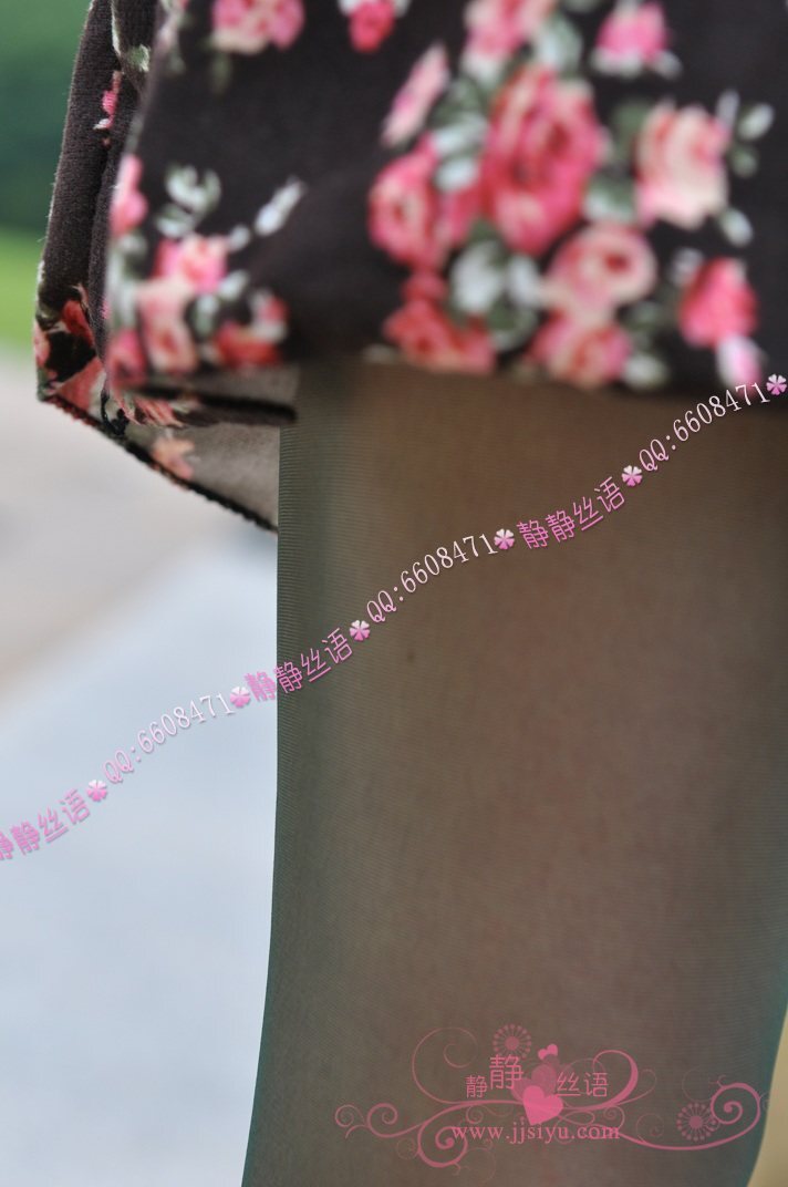 静静丝语丝袜美女　15D超爽清新包芯丝连裤袜（绿色）