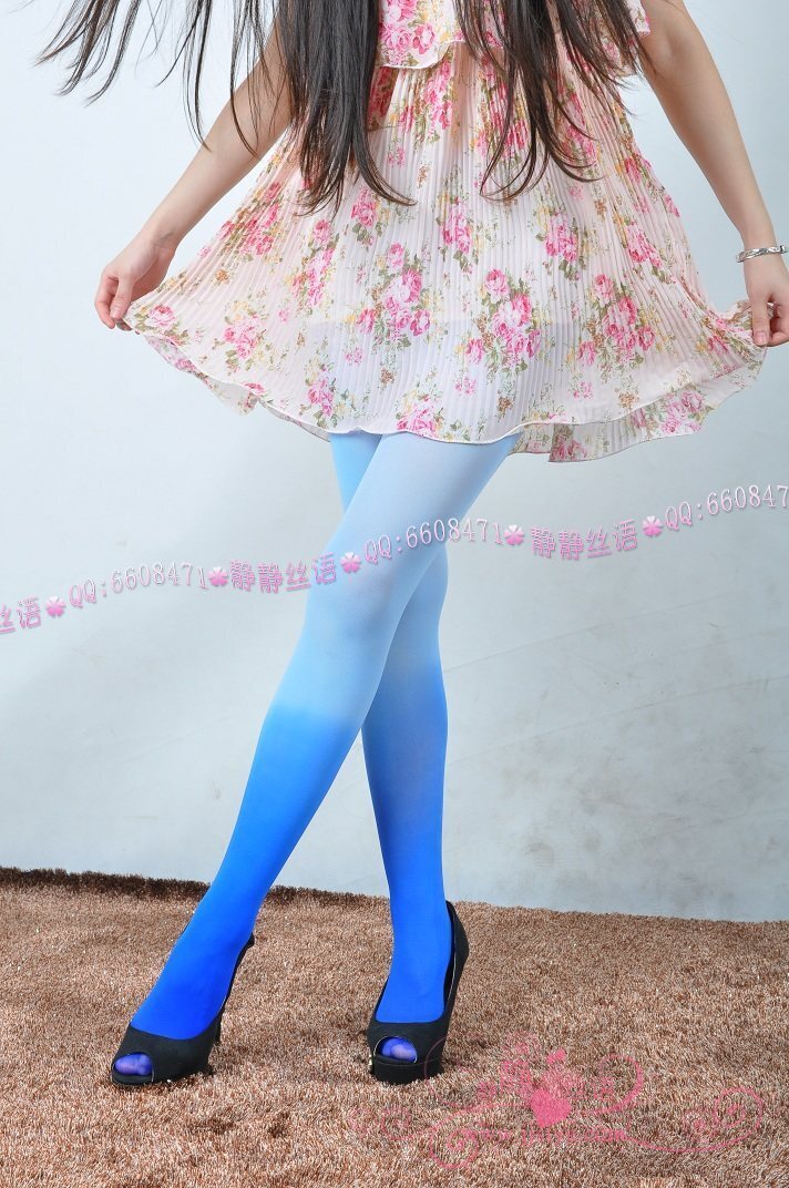 美洲版灰色银丝超薄连裤袜 罗马高跟 柔细网格 蓝天白云 丝享空间