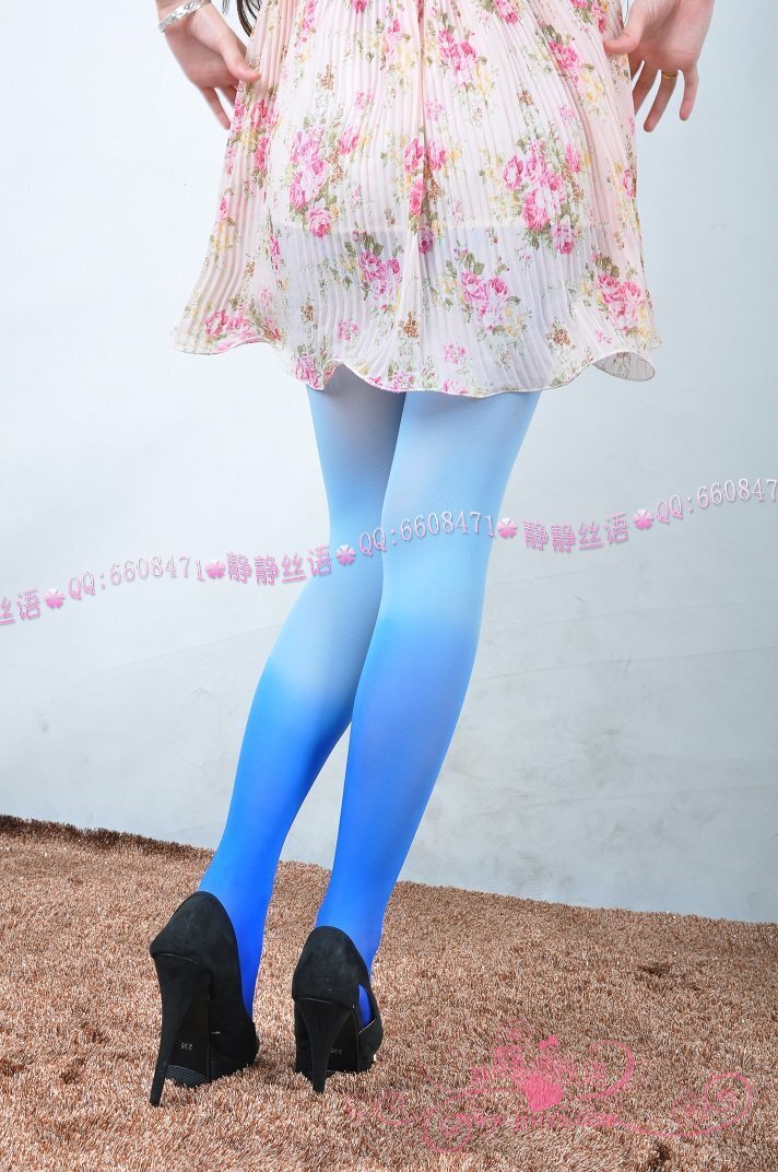 美洲版灰色银丝超薄连裤袜 罗马高跟 柔细网格 蓝天白云 丝享空间