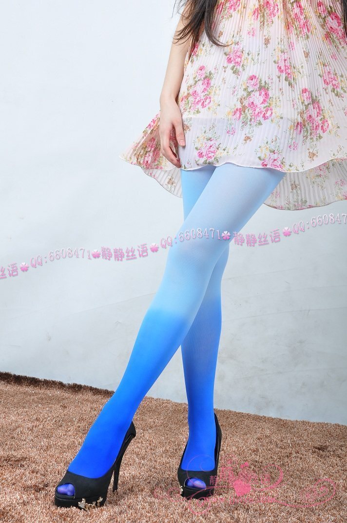 美洲版灰色银丝超薄连裤袜 罗马高跟 柔细网格 蓝天白云 丝享空间