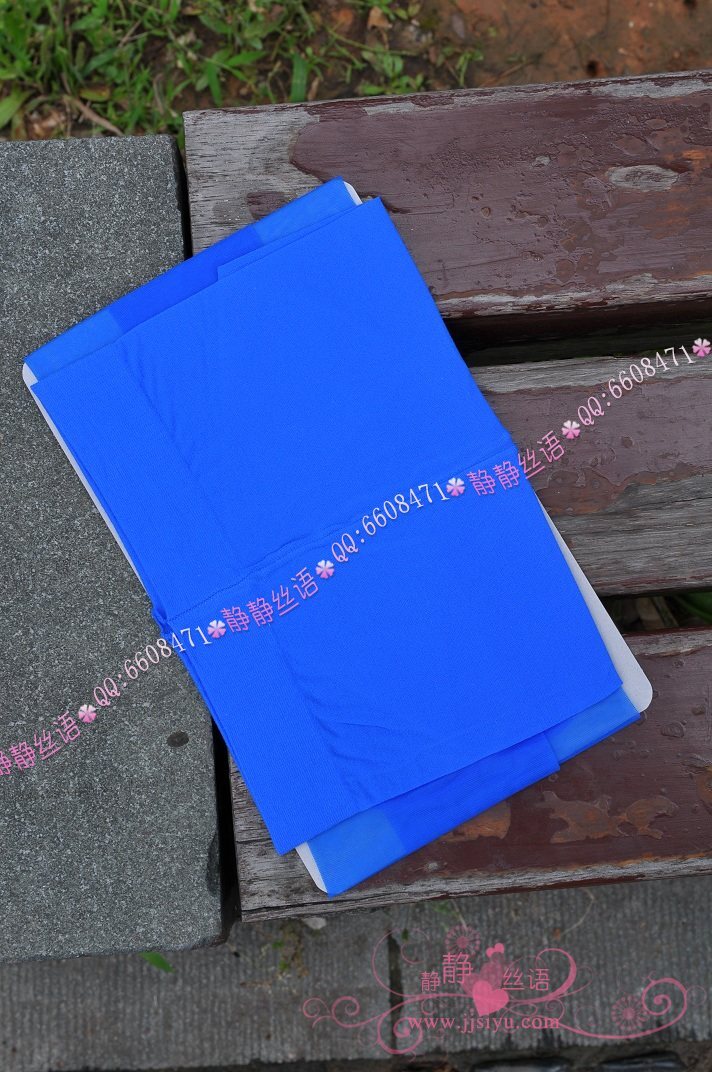 静静丝语丝袜套图 超爽清新包芯丝连裤袜（蓝色）