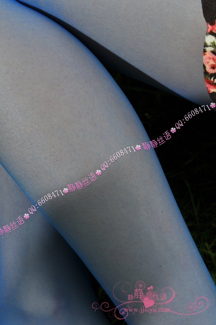 静静丝语丝袜套图 超爽清新包芯丝连裤袜（蓝色）