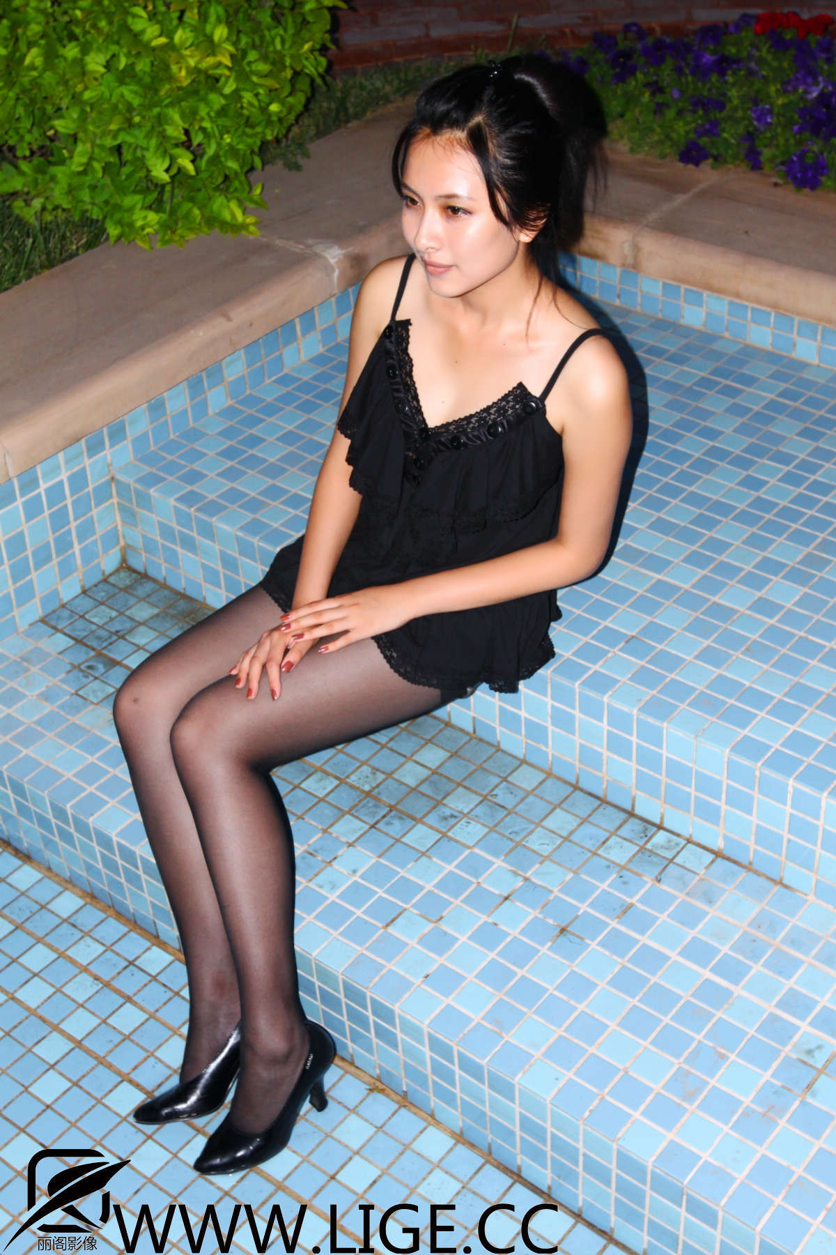 Lige丽阁影像 F-No.002 咖啡奶茶 国产性感丝袜美女