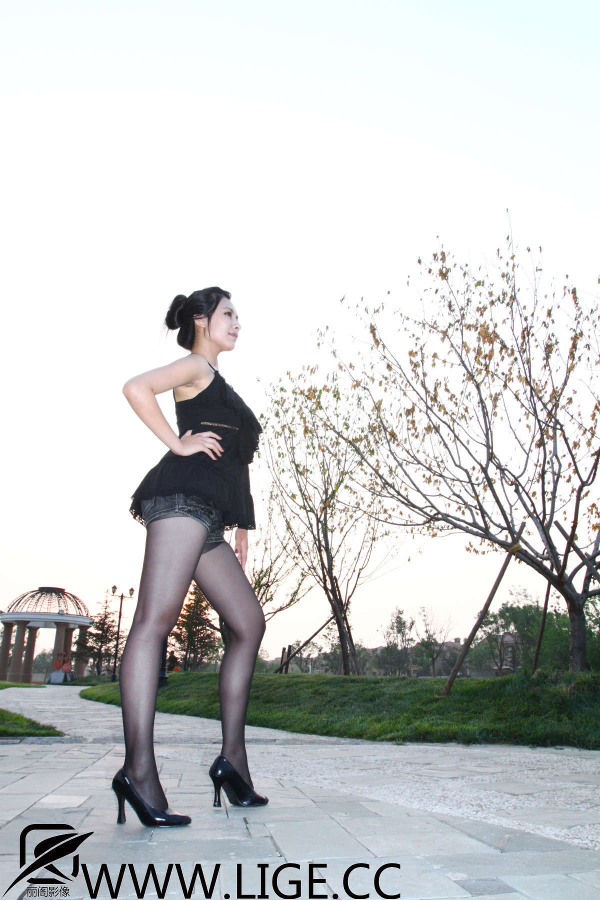 Lige丽阁影像 F-No.002 咖啡奶茶 国产性感丝袜美女