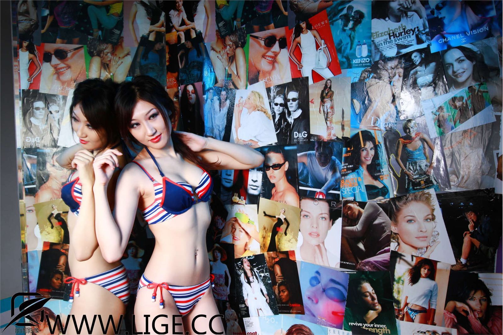 Lige丽阁影像 F-No.006 楠楠 内衣制服美女图片