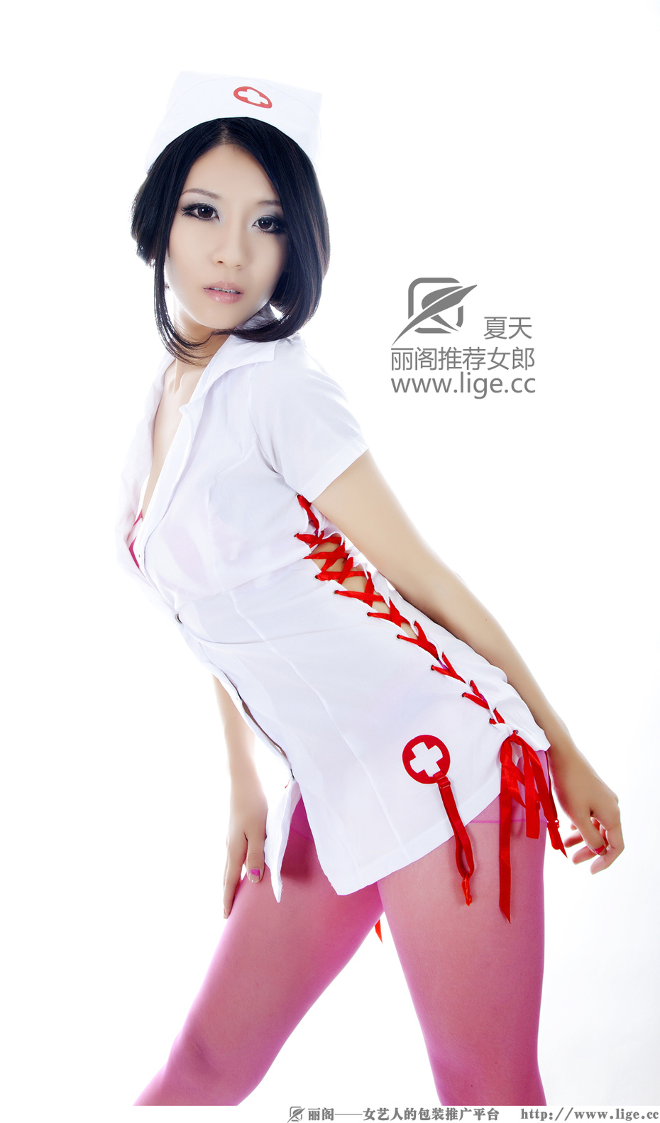 丽阁女郎 夏天 丝袜美女套图