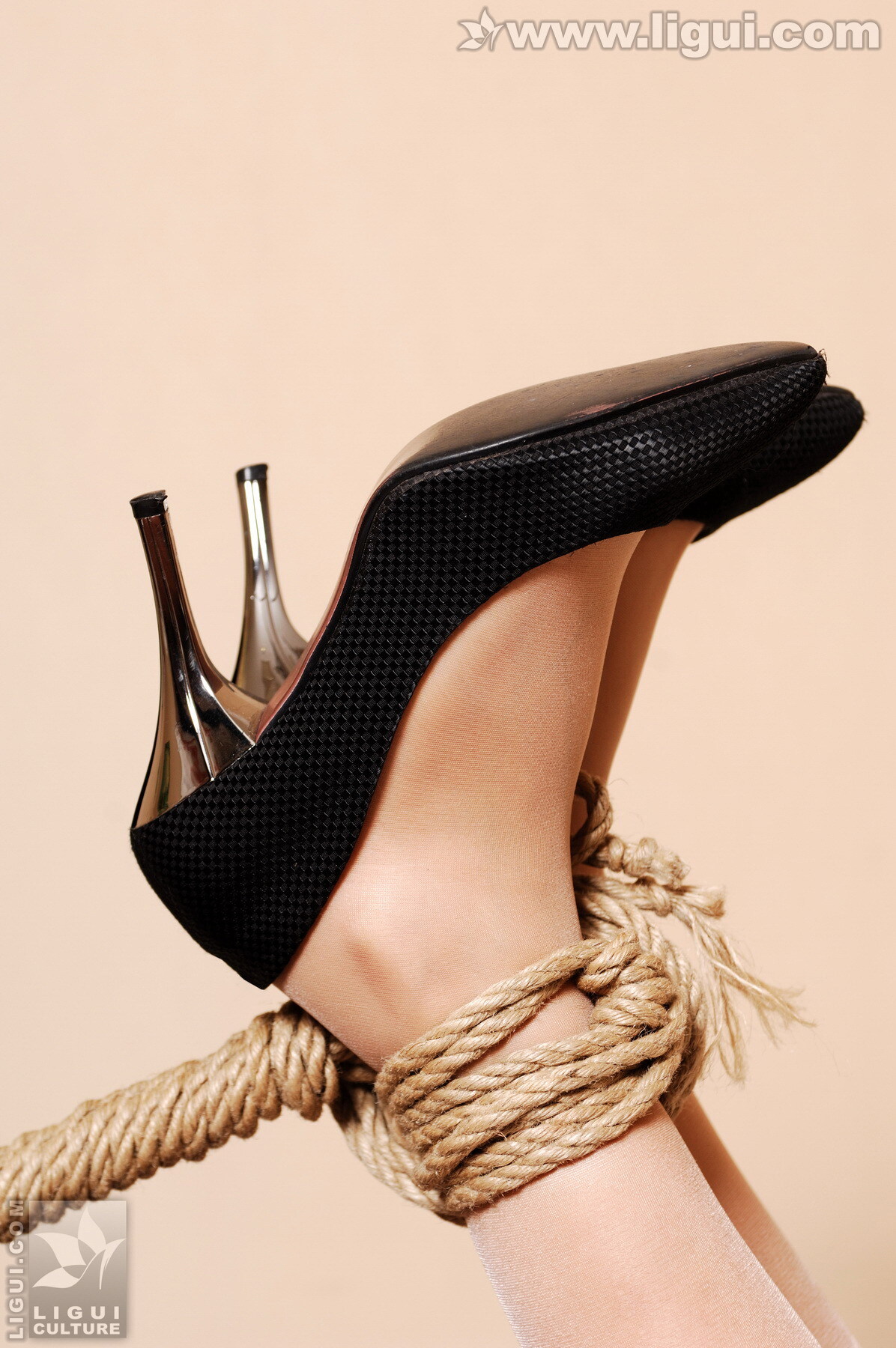 model梦娜 商务套间中的捆绑诱惑风姿 丽贵丝袜美女图片