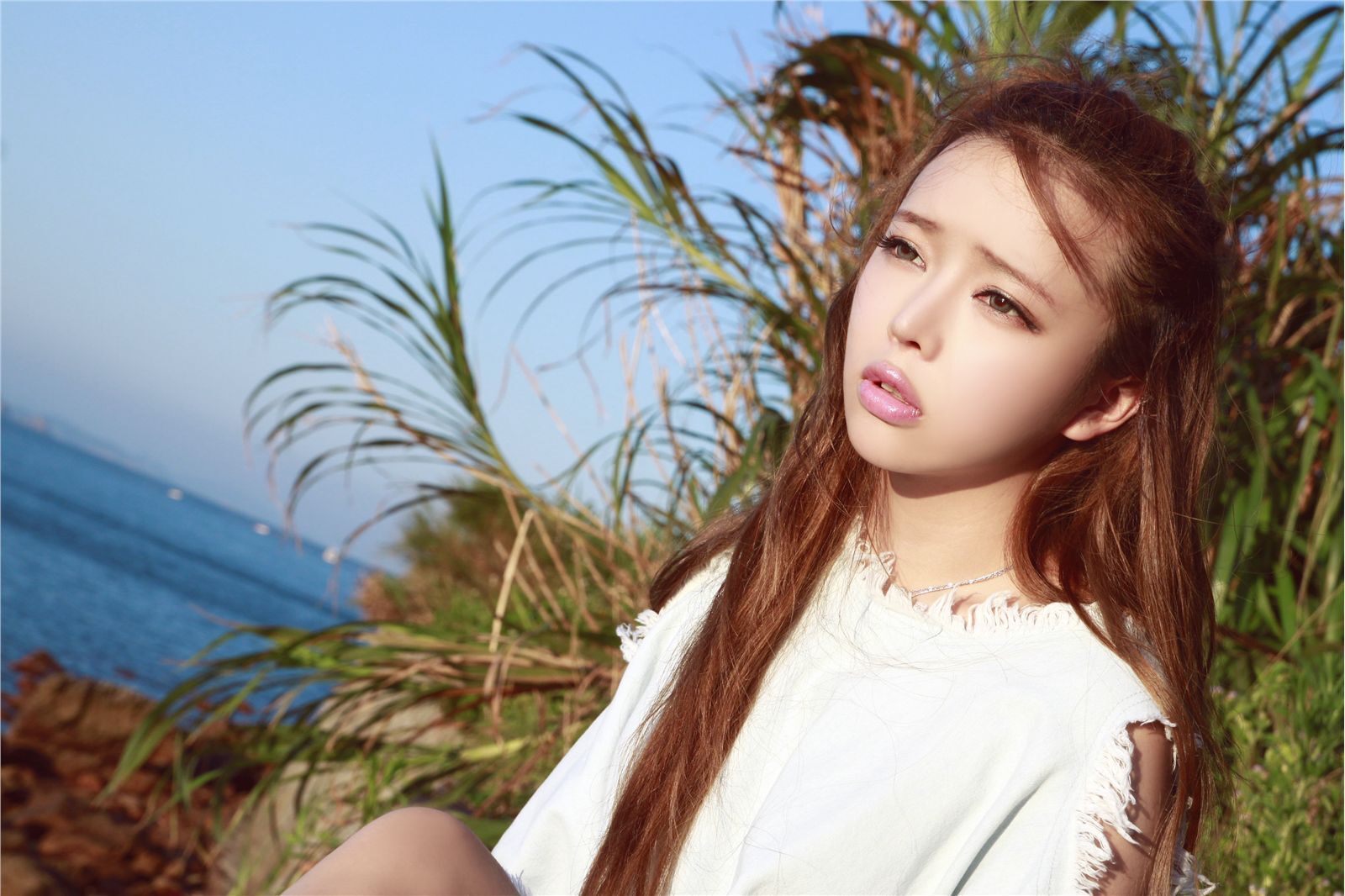 裴紫绮北海道海岸拍写真 90后氧气女生变超萌萝莉