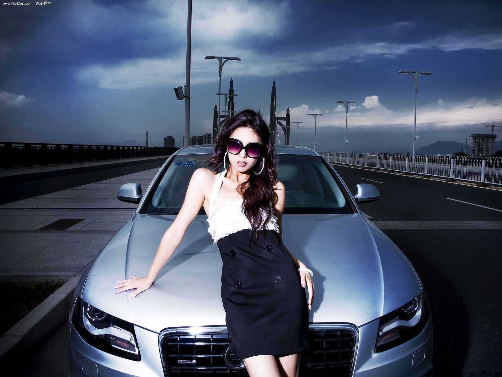 一组美艳的美女车模 名车模特套图