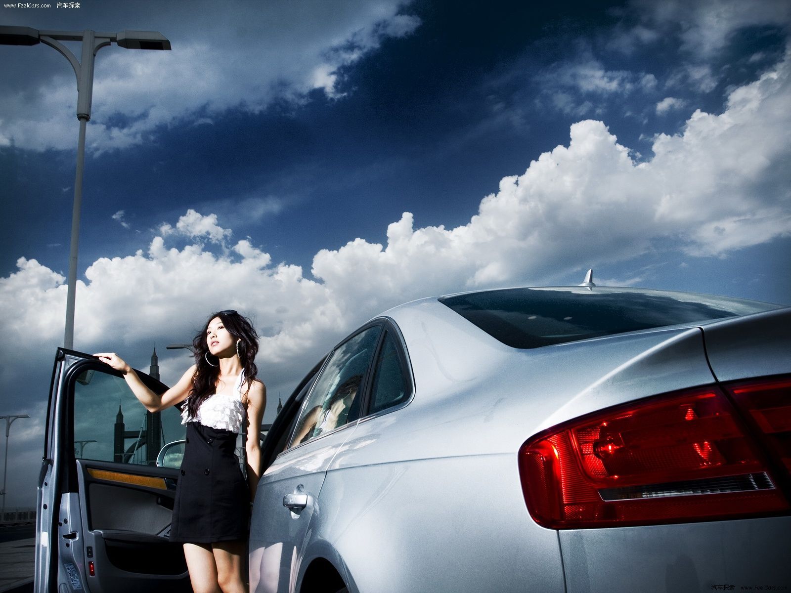 一组美艳的美女车模 名车模特套图