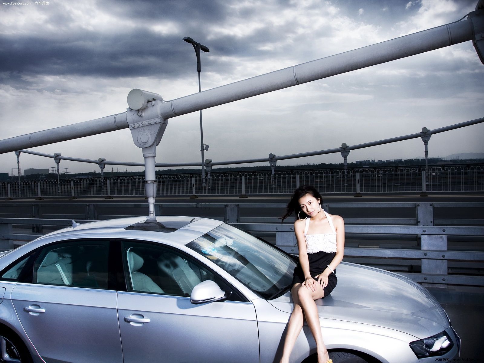 一组美艳的美女车模 名车模特套图