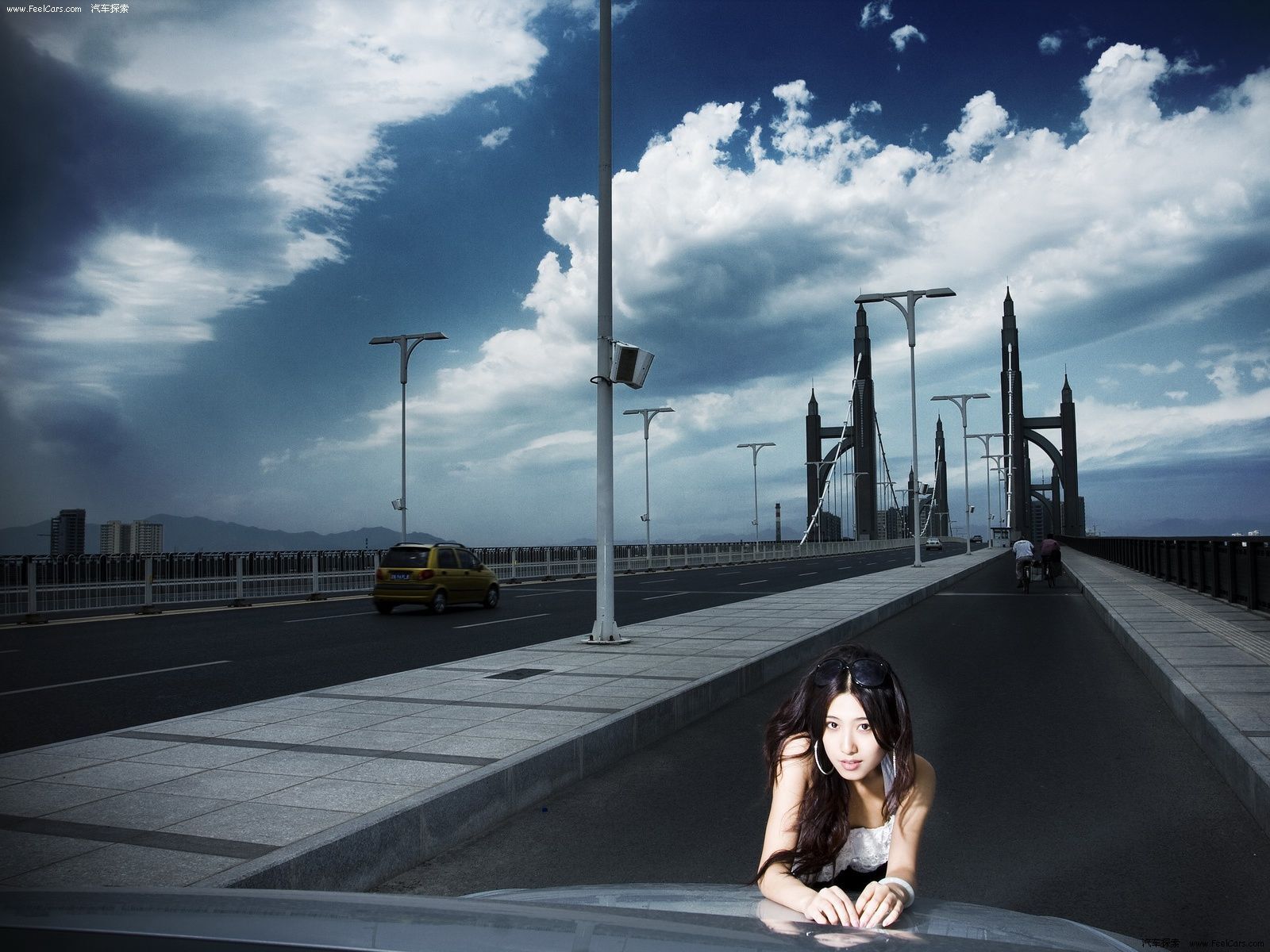 一组美艳的美女车模 名车模特套图