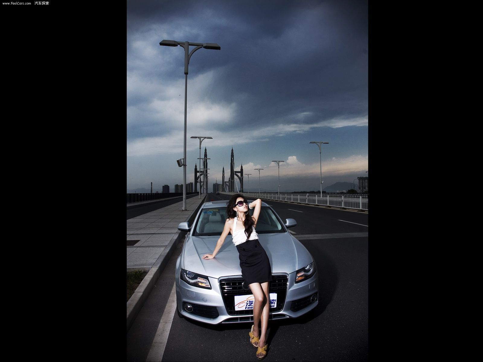 一组美艳的美女车模 名车模特套图