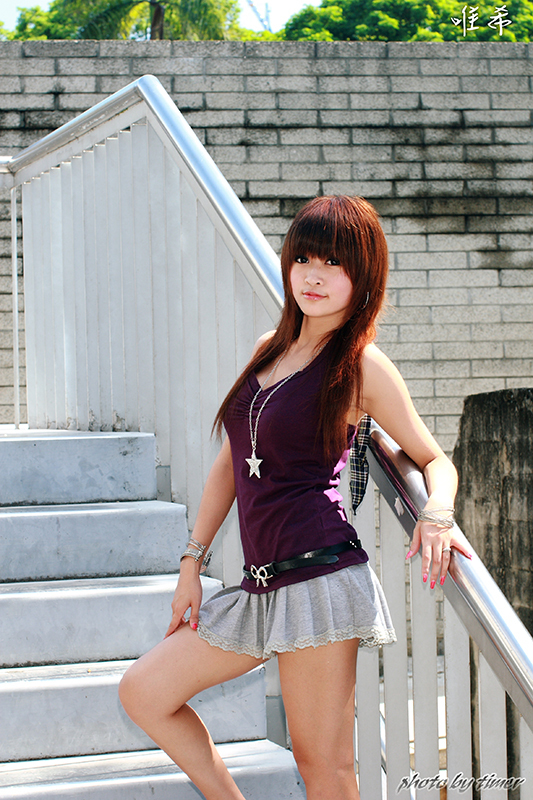 台湾妹子 寵兒-中華大學外拍