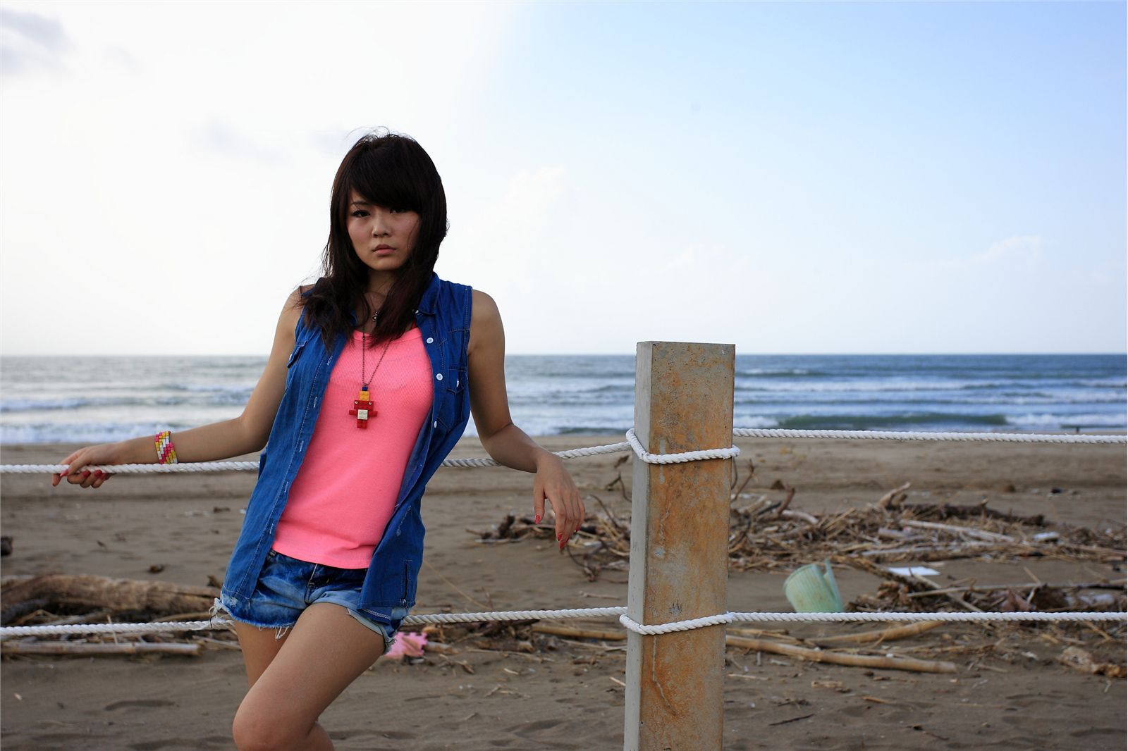 2012廷廷夕陽壓光@沙崙海水浴場　国产写真美女唯美图片