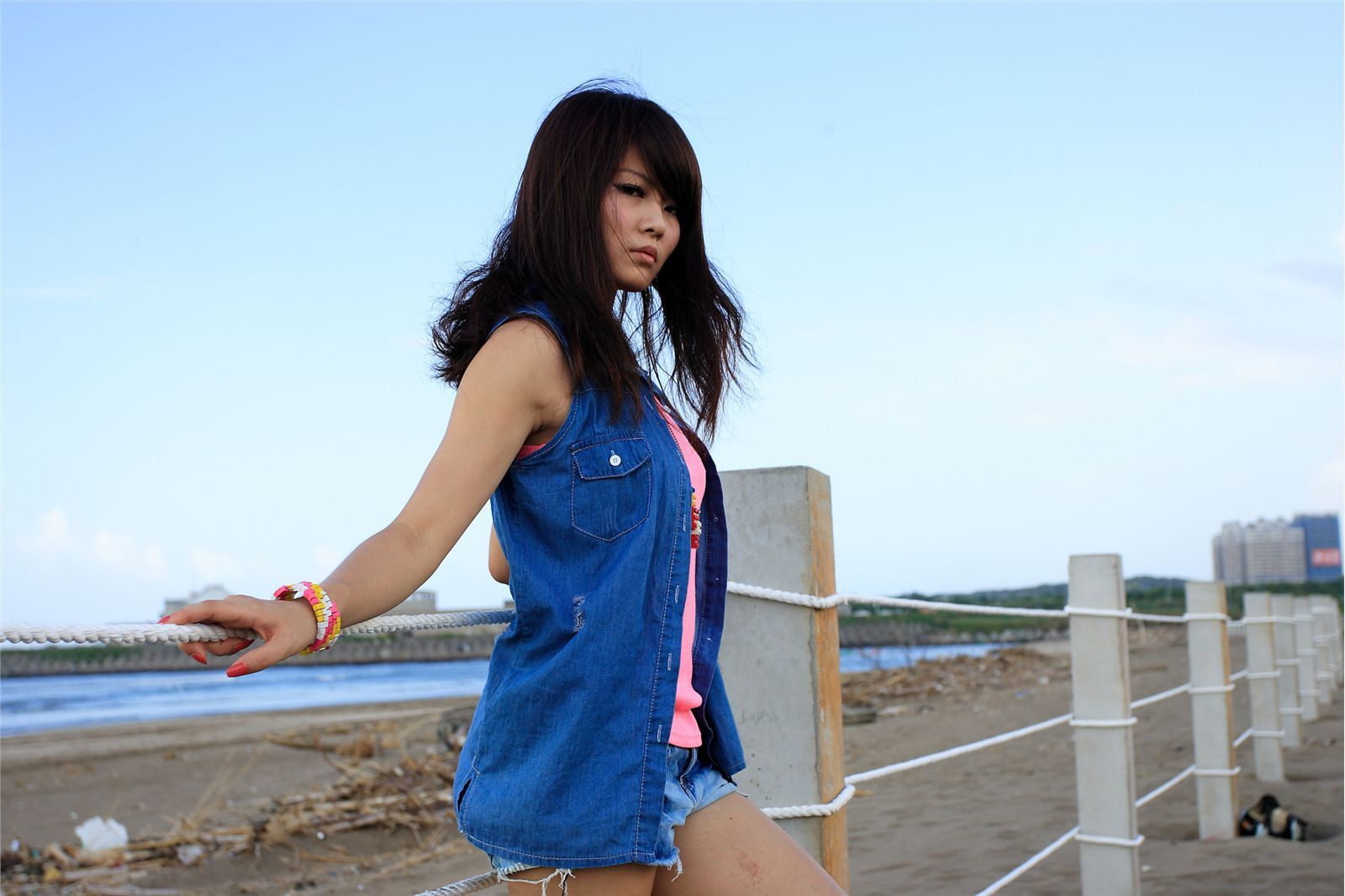 2012廷廷夕陽壓光@沙崙海水浴場　国产写真美女唯美图片