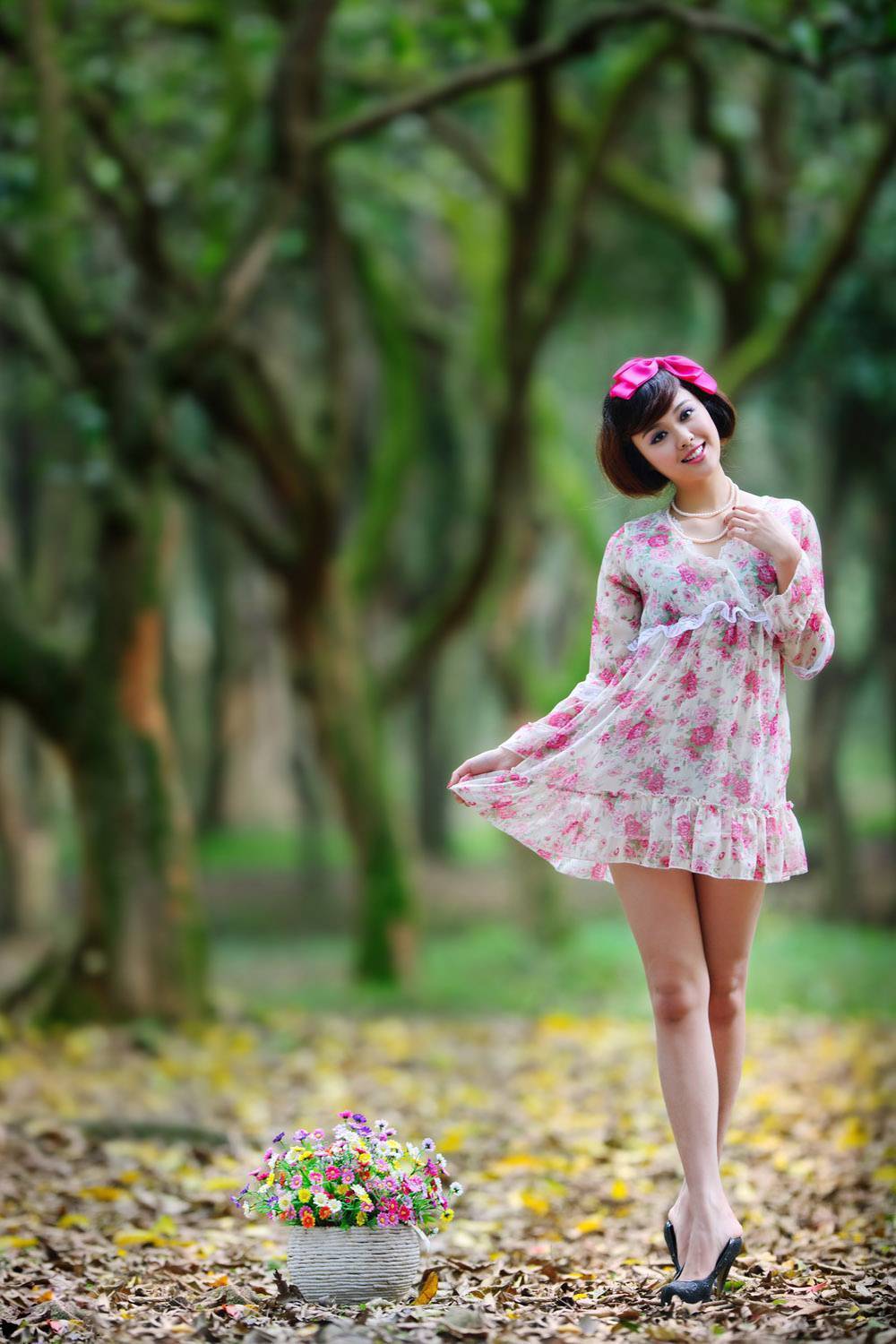 清新美女模特尹芝外拍 性感模特美女套图