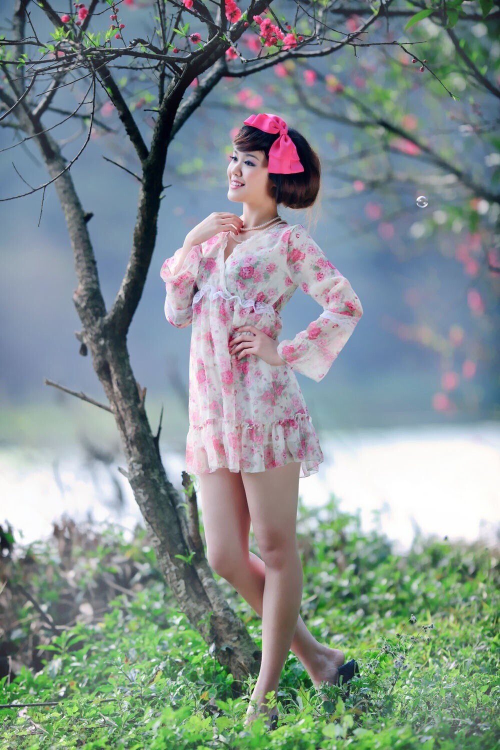 清新美女模特尹芝外拍 性感模特美女套图