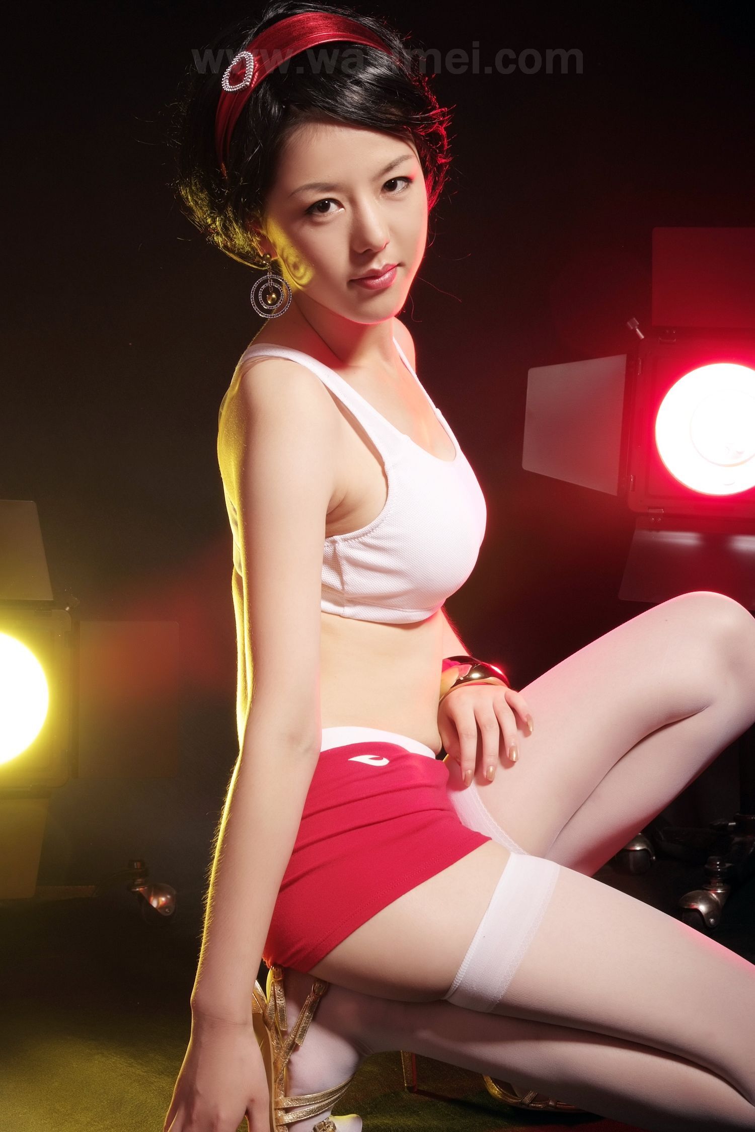 [拍美VIP]  灯光媚影--莫莫 黑裙美女--月牙儿