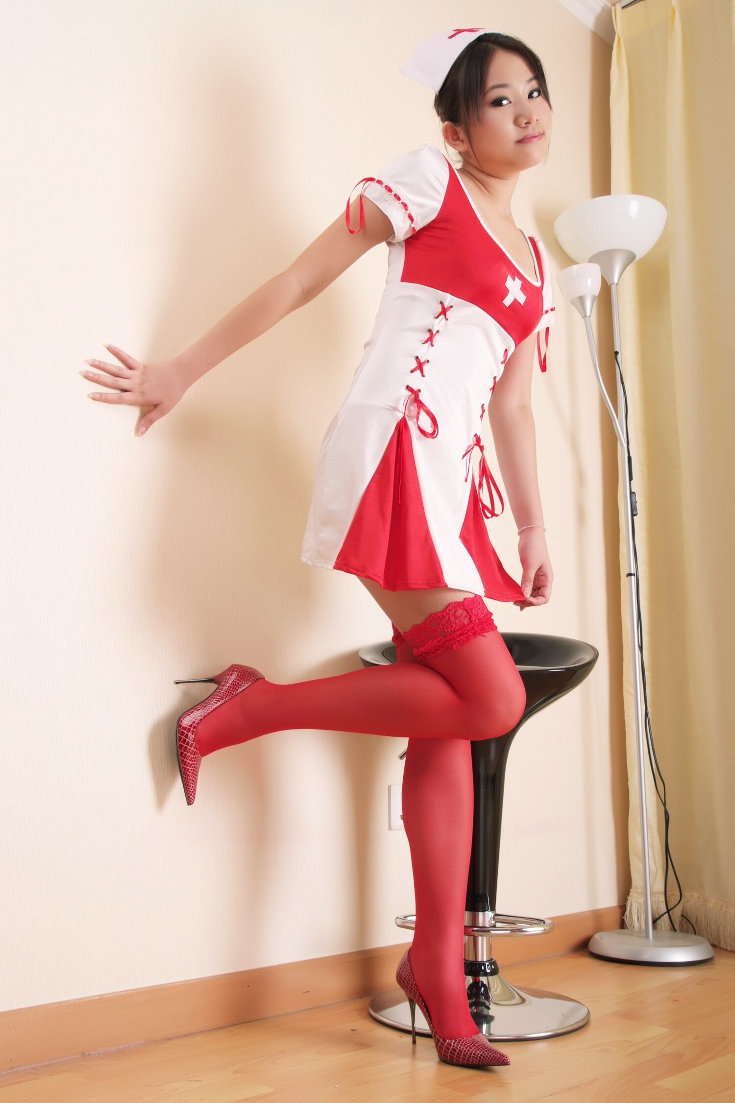 珊珊 白衣天使 晴天 白花旗袍 雪儿 红发美人 小雪花黑睡衣 [拍美VIP]