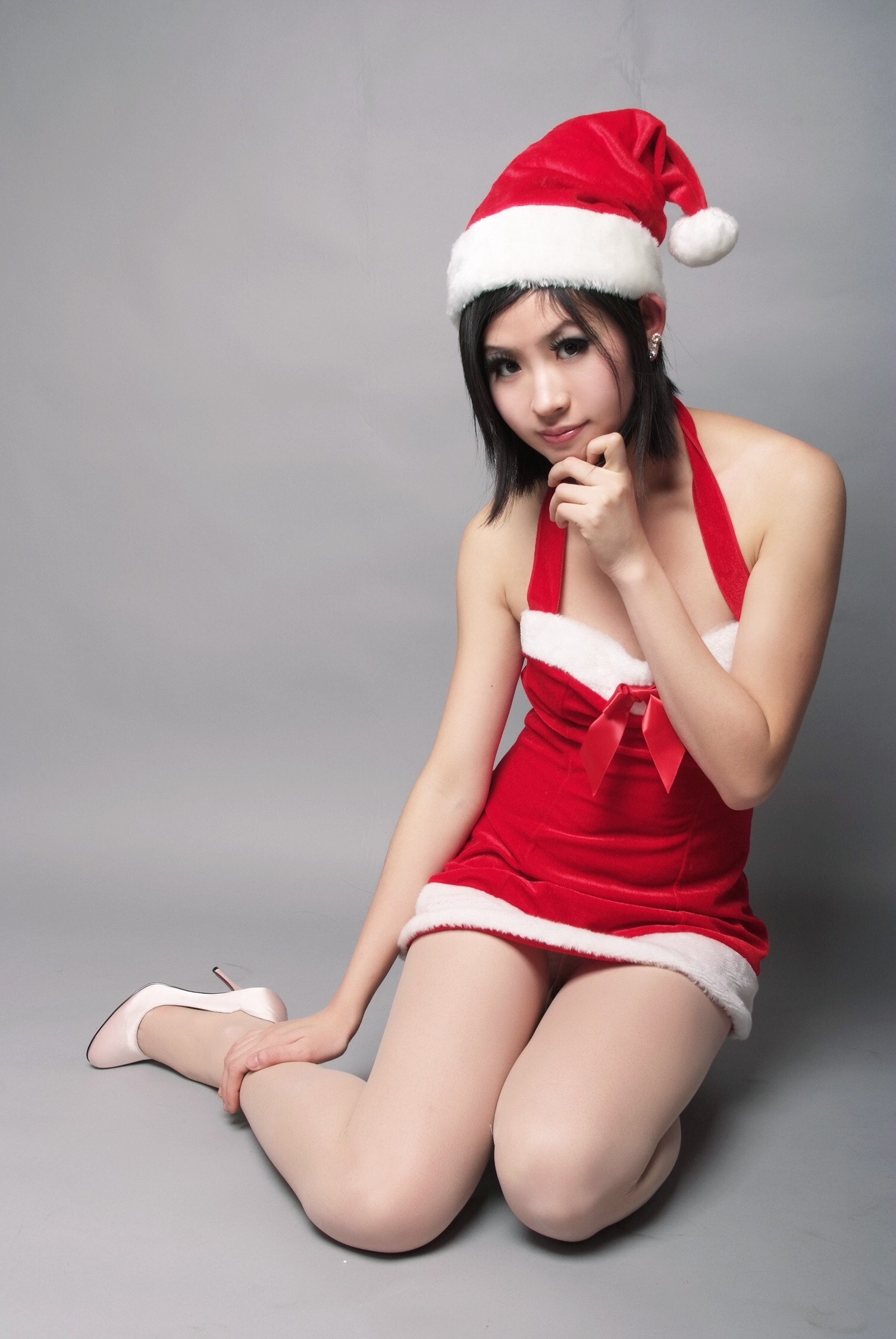 拍美VIP 佳佳旗袍美女 Marry花卉旗袍 晴天圣诞女孩