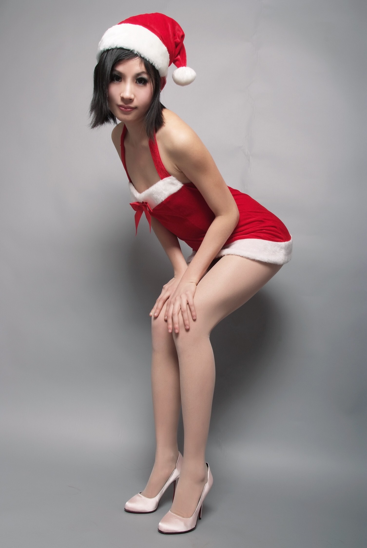 拍美VIP 佳佳旗袍美女 Marry花卉旗袍 晴天圣诞女孩