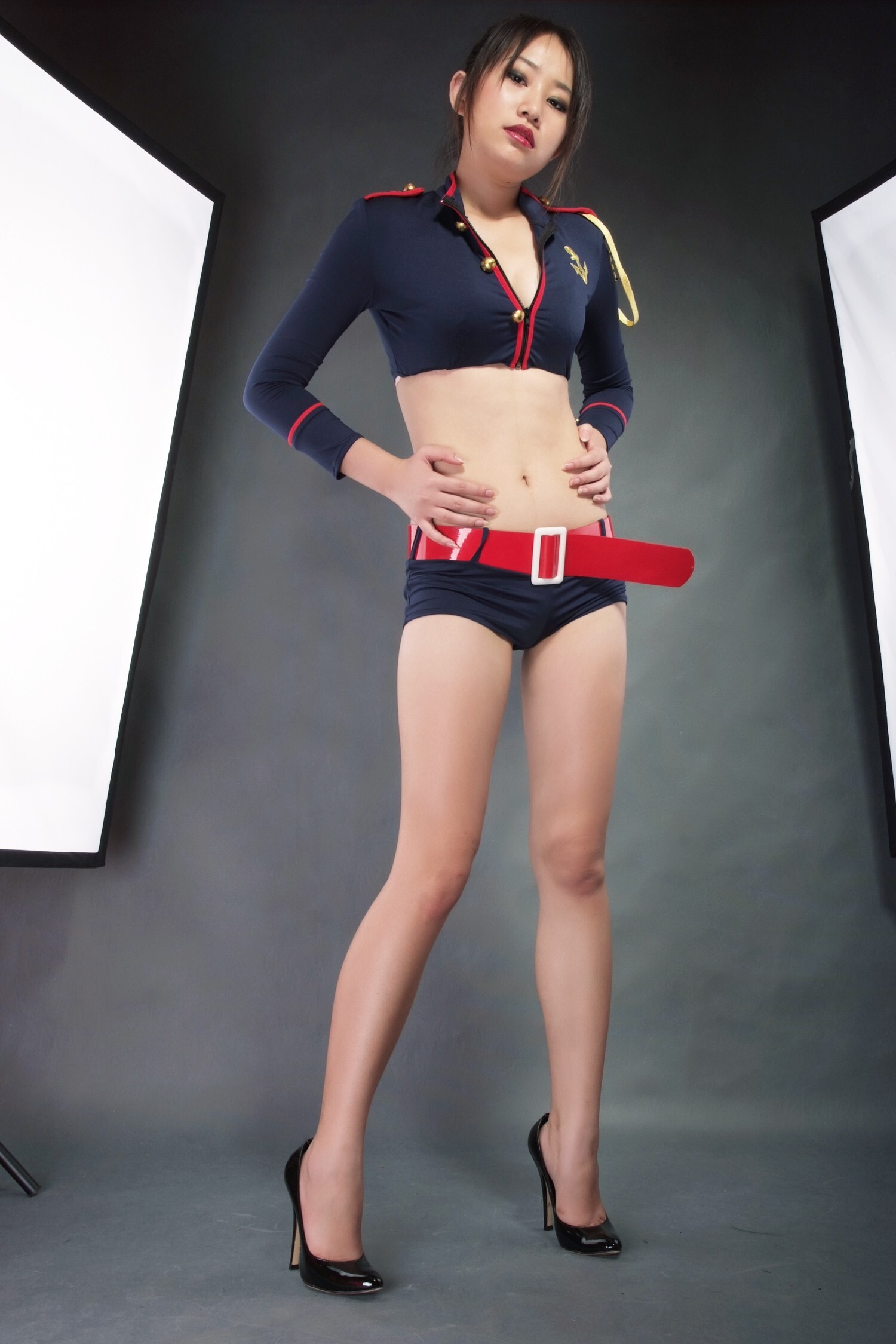 [拍美VIP]小倩 军装女郎 小夜 粉色旗袍 珊珊 短军装　丝袜套图