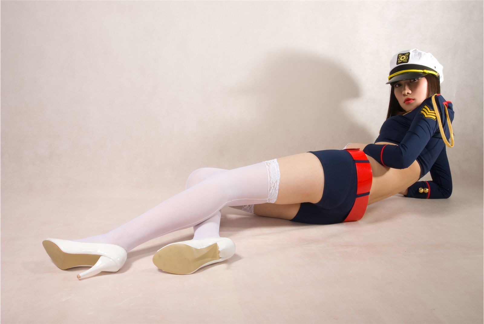 [拍美VIP] LUNA 海军性感装  佳佳 旗袍美女 轻解白衣