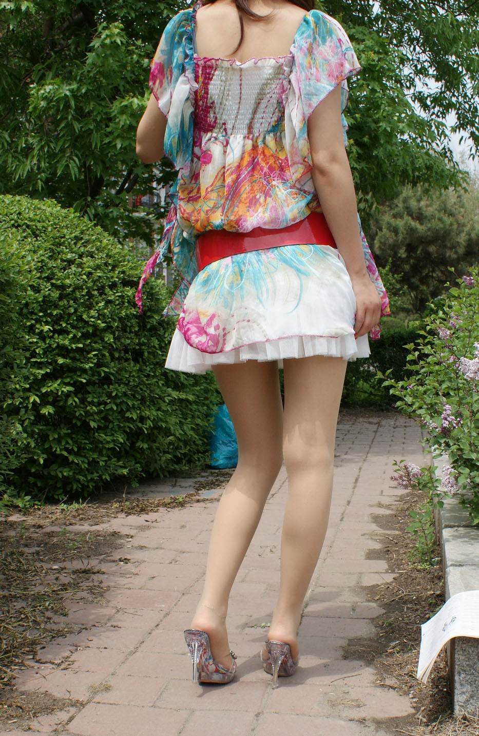 花裙连裤肉丝 柔丝晴晴VIP套图